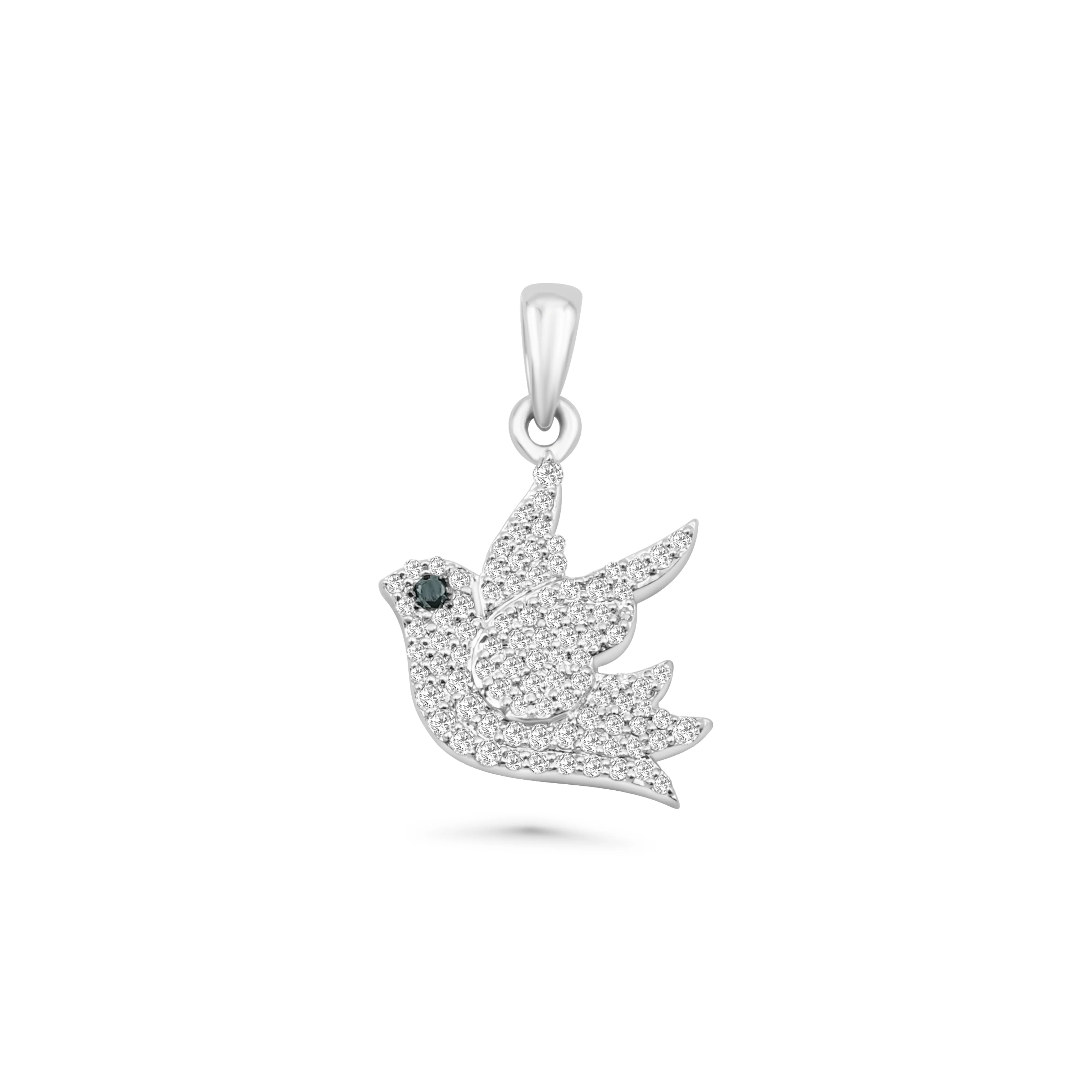 10K Gold Bird Diamond Pendant 0.31 CT - Image 4