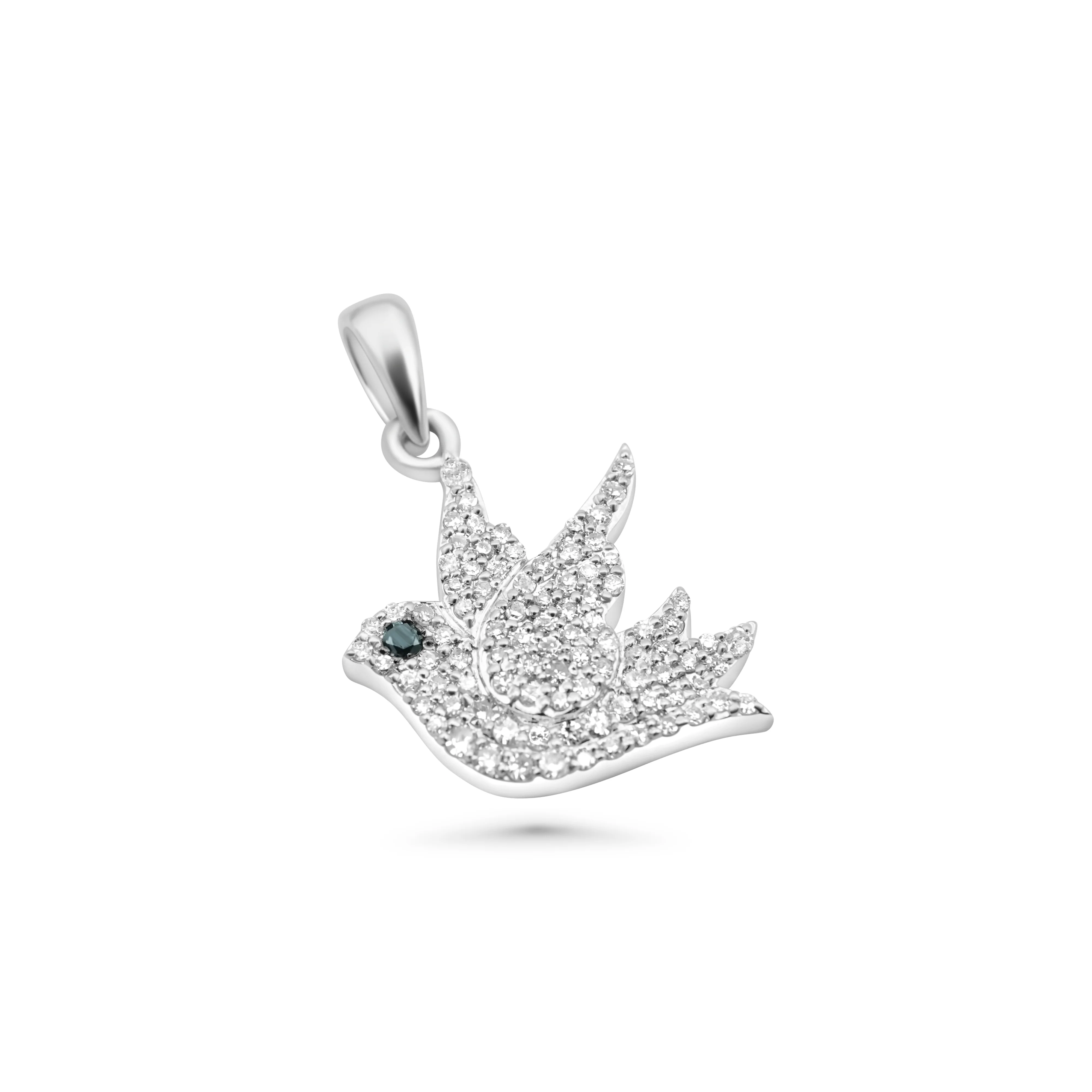 10K Gold Bird Diamond Pendant 0.31 CT - Image 6