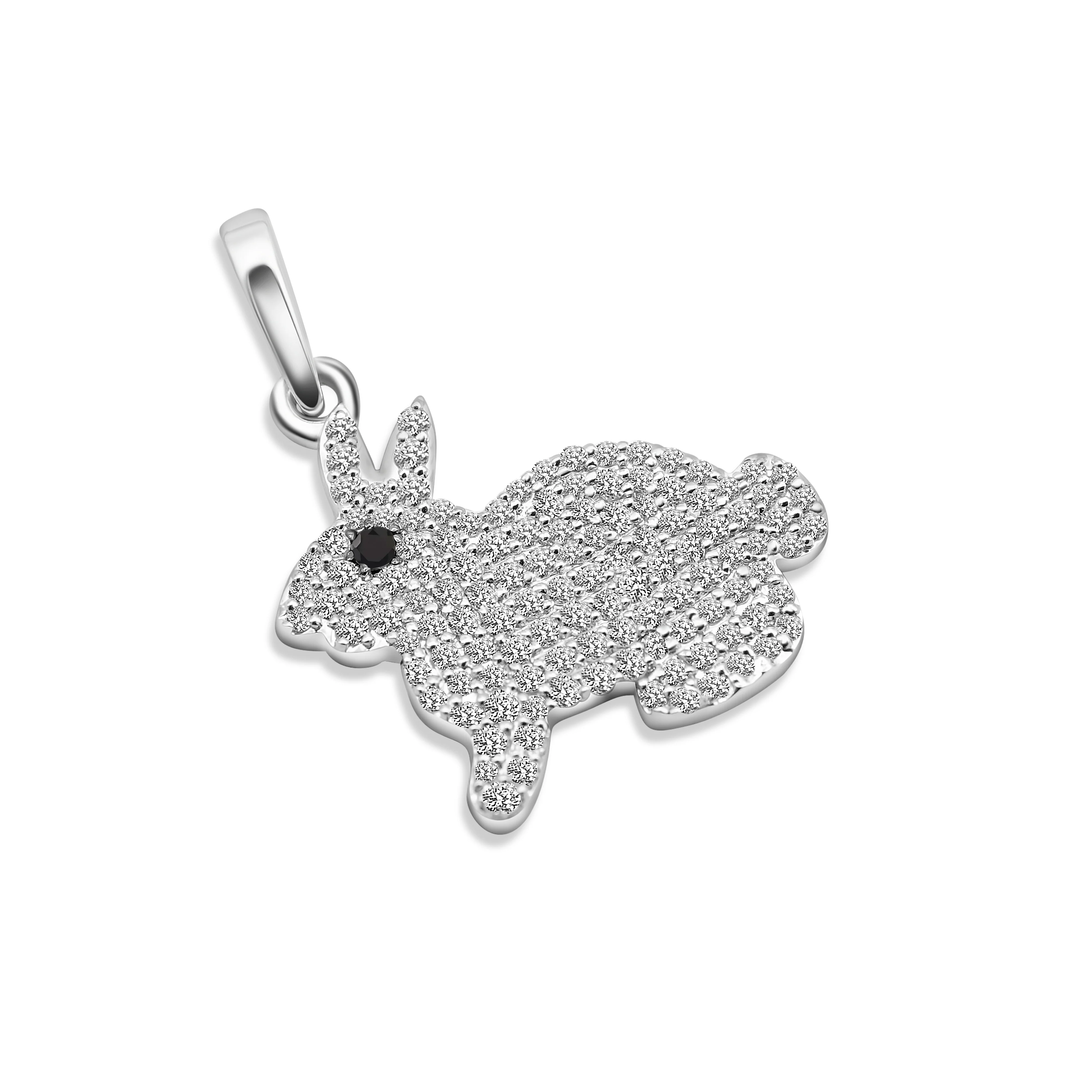 10K Gold Bunny Diamond Pendant 0.47 CT - Image 5