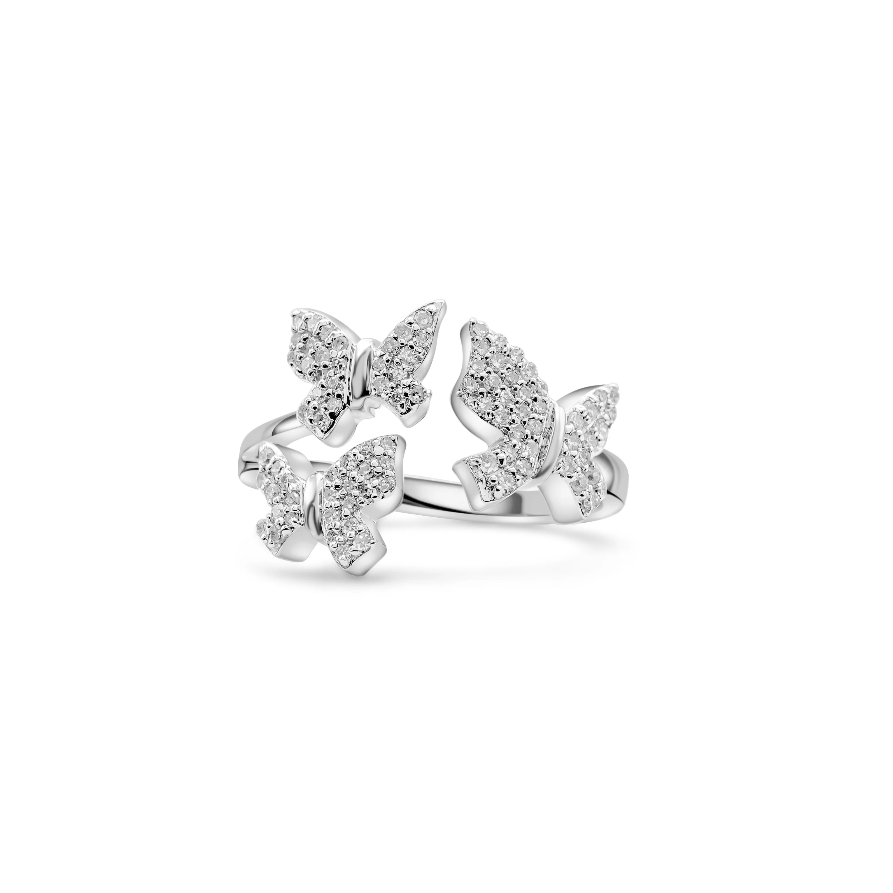 10K Gold Butterfly Diamond Ring 0.27 CT - Image 5