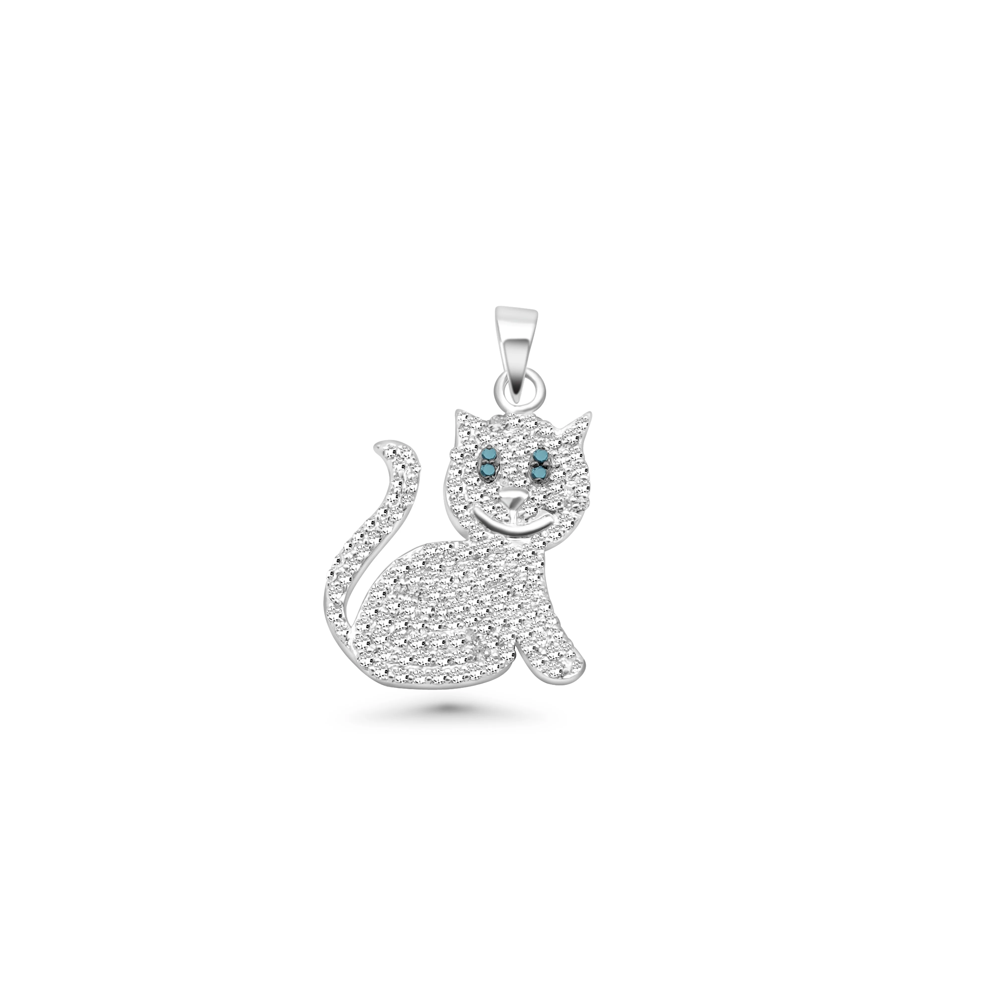 10K Gold CAT Diamond Pendant 0.58 CT - Image 4