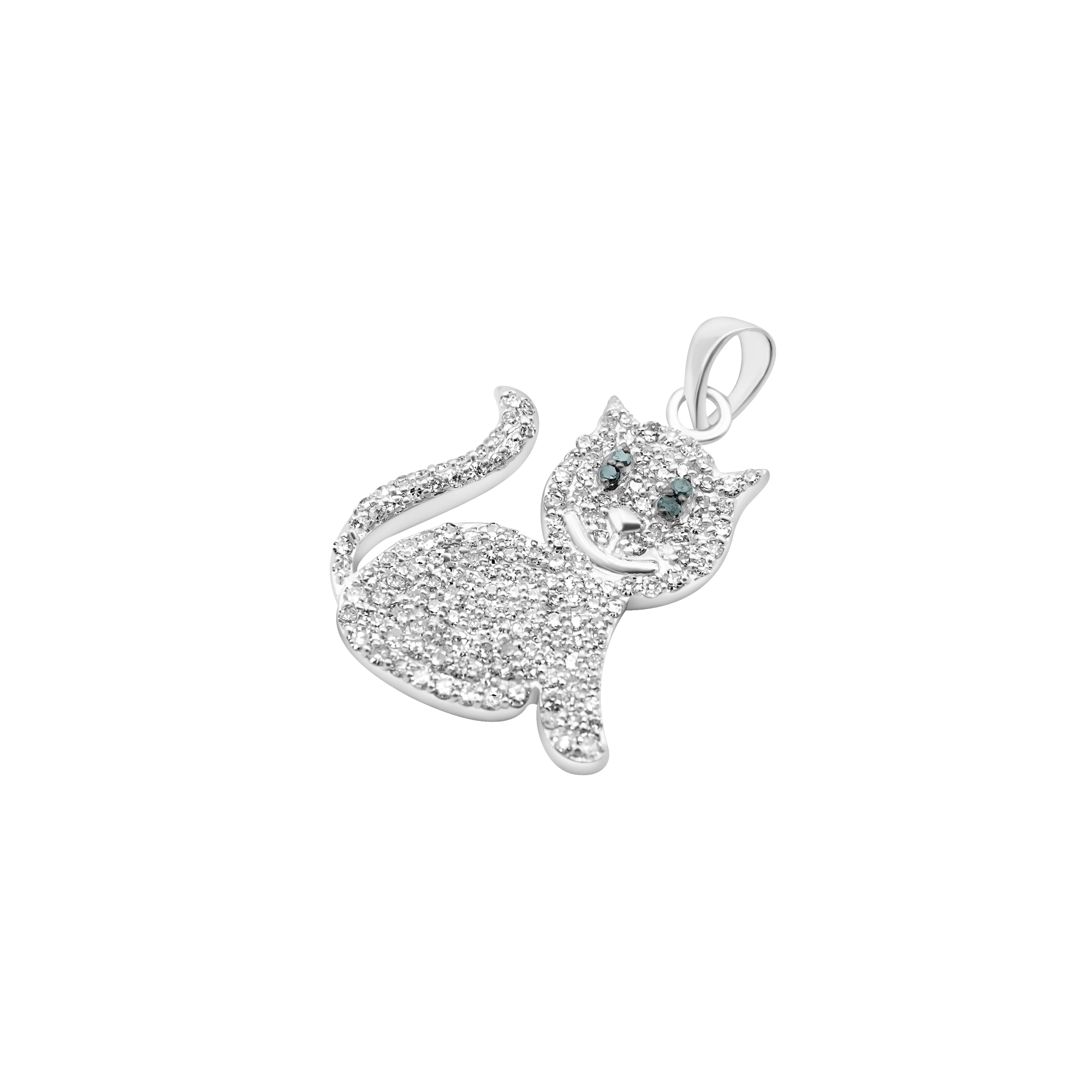 10K Gold CAT Diamond Pendant 0.58 CT - Image 6
