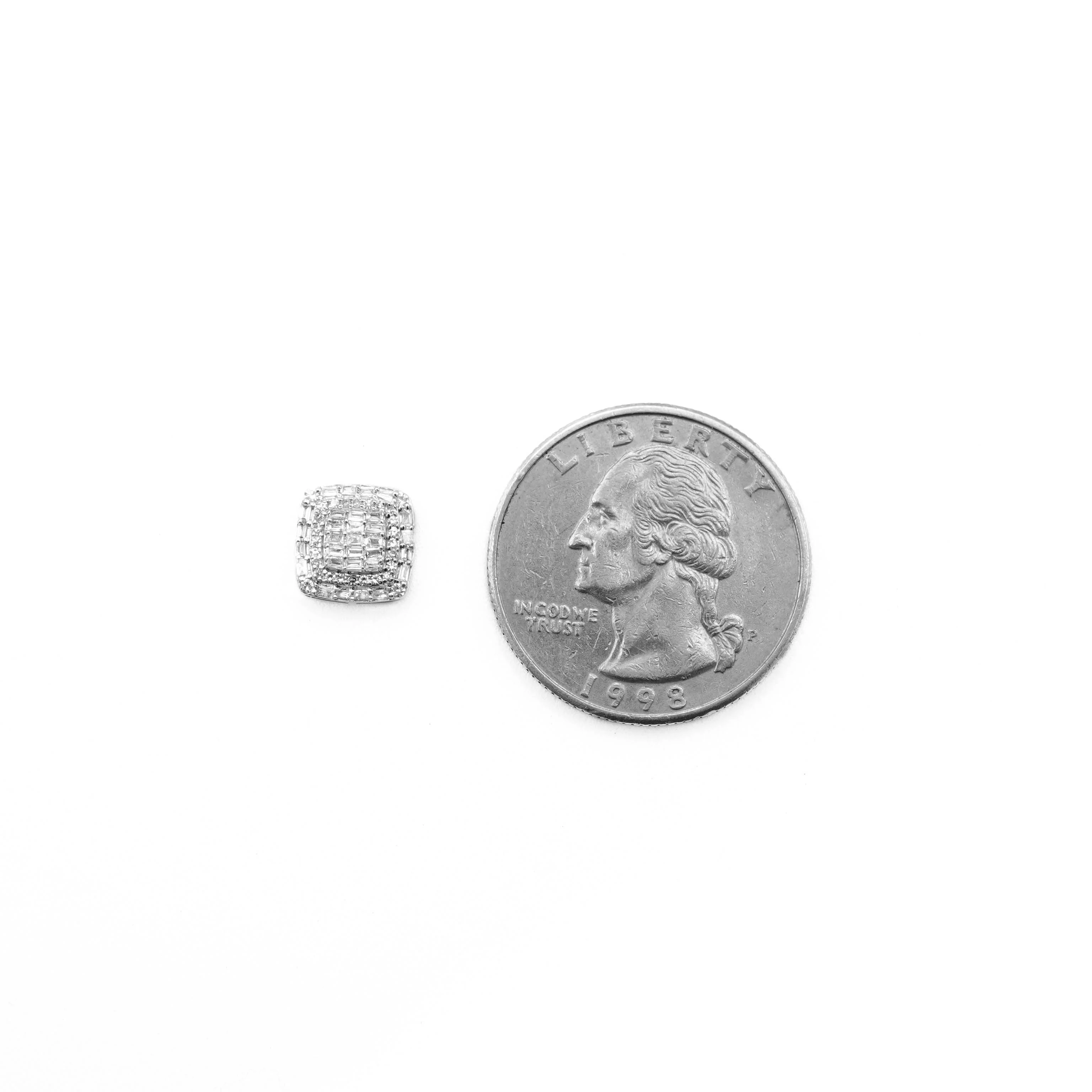 10K Gold Cushion Diamond Stud Earrings 0.50 CT - Image 8