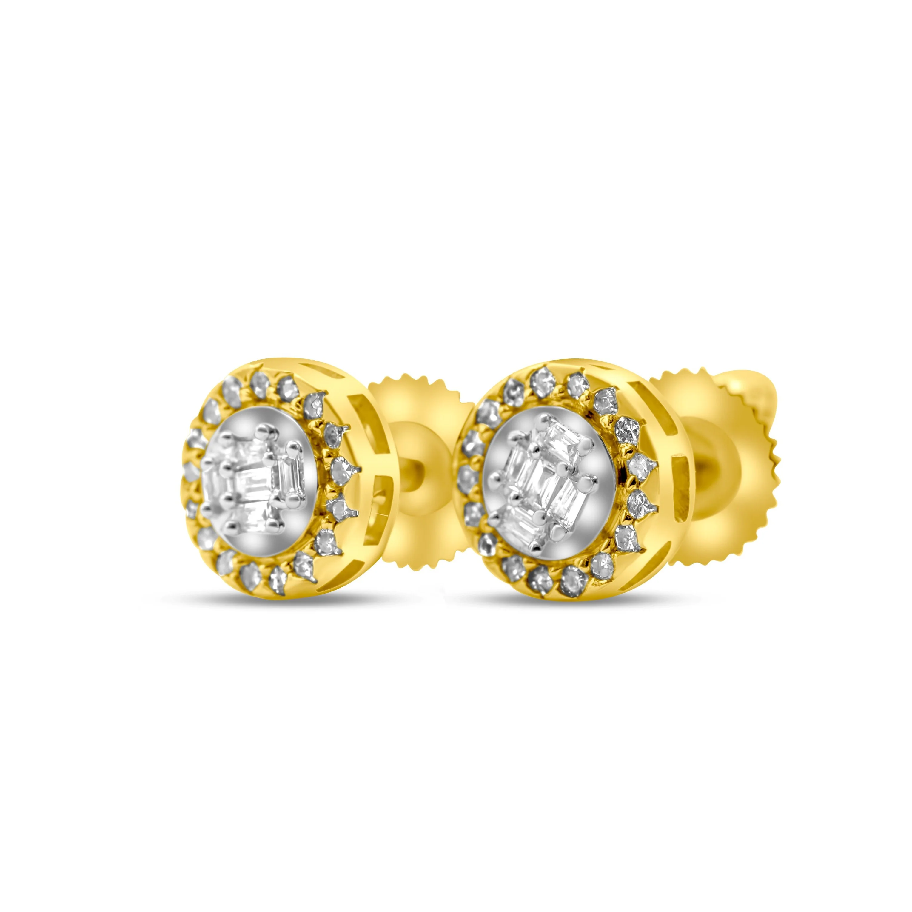 10K Gold Diamond Stud Earrings 0.13 ct - Image 2