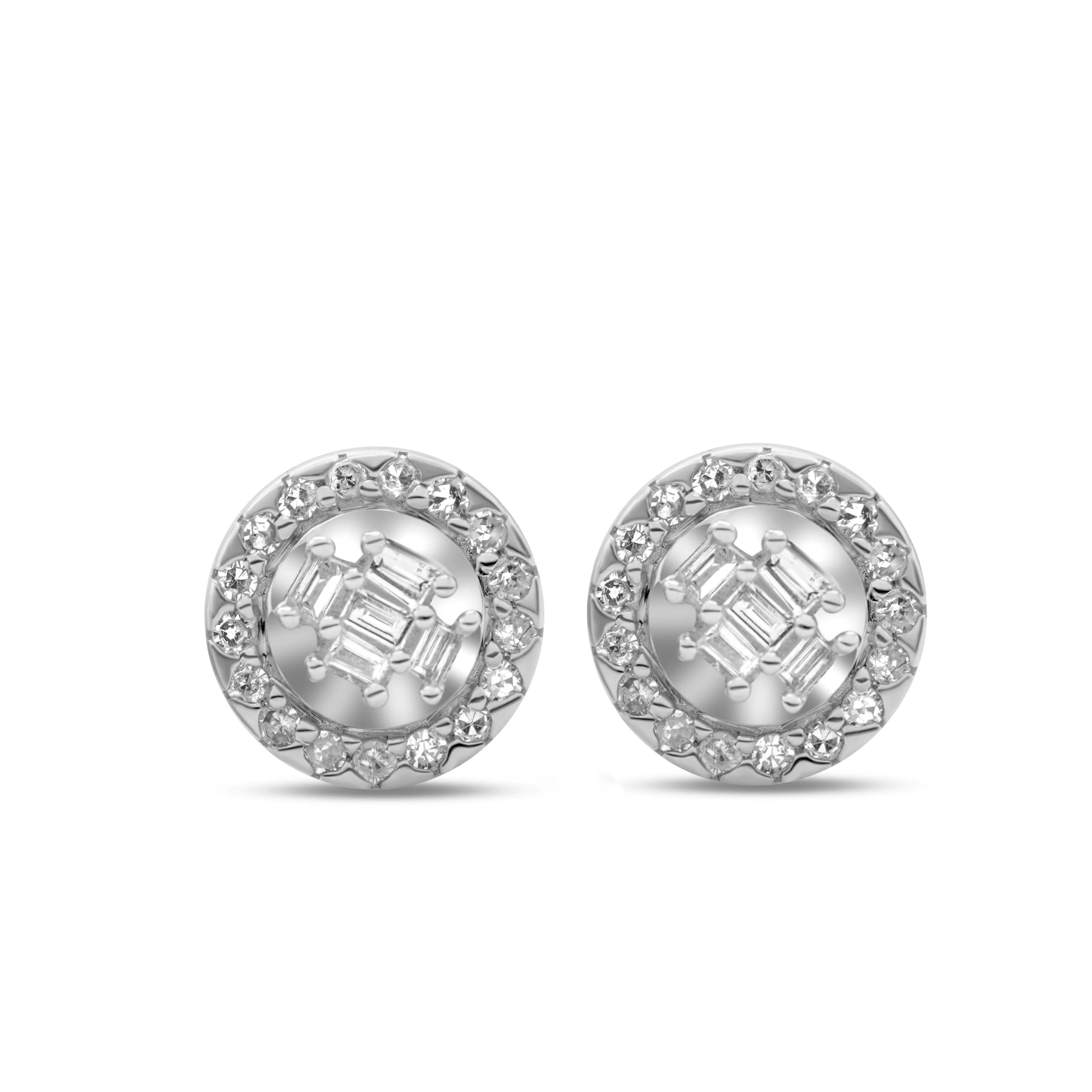 10K Gold Diamond Stud Earrings 0.13 ct - Image 4