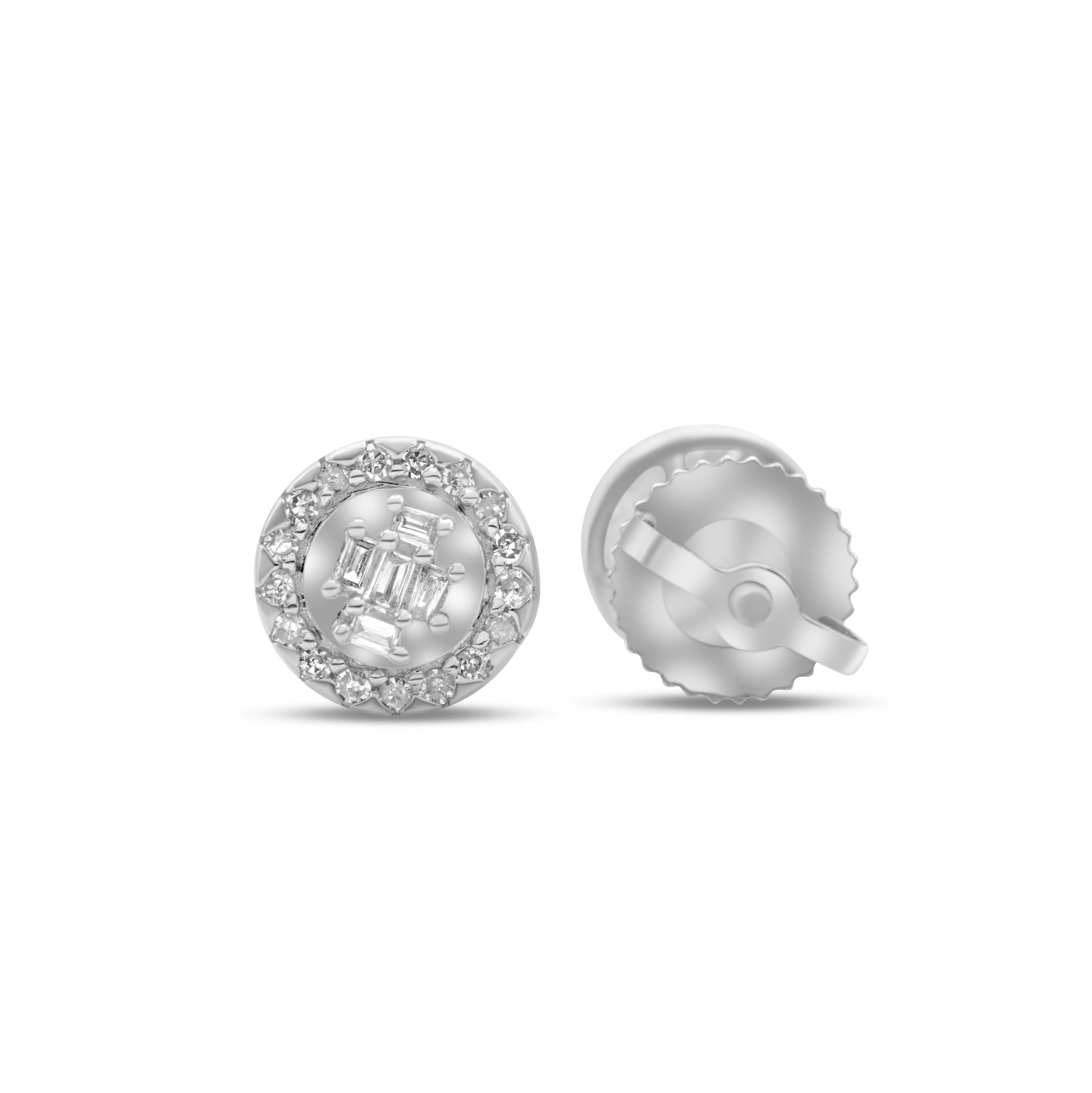 10K Gold Diamond Stud Earrings 0.13 ct - Image 6