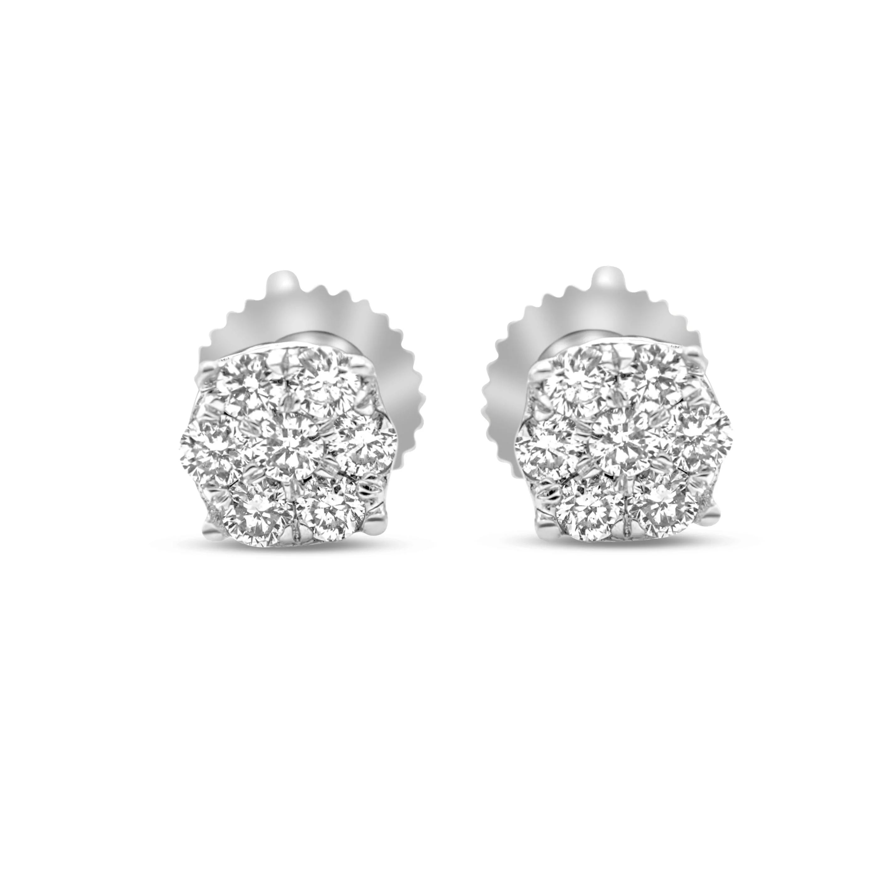 10K Gold Diamond Stud Earrings 0.24 ct - Image 4