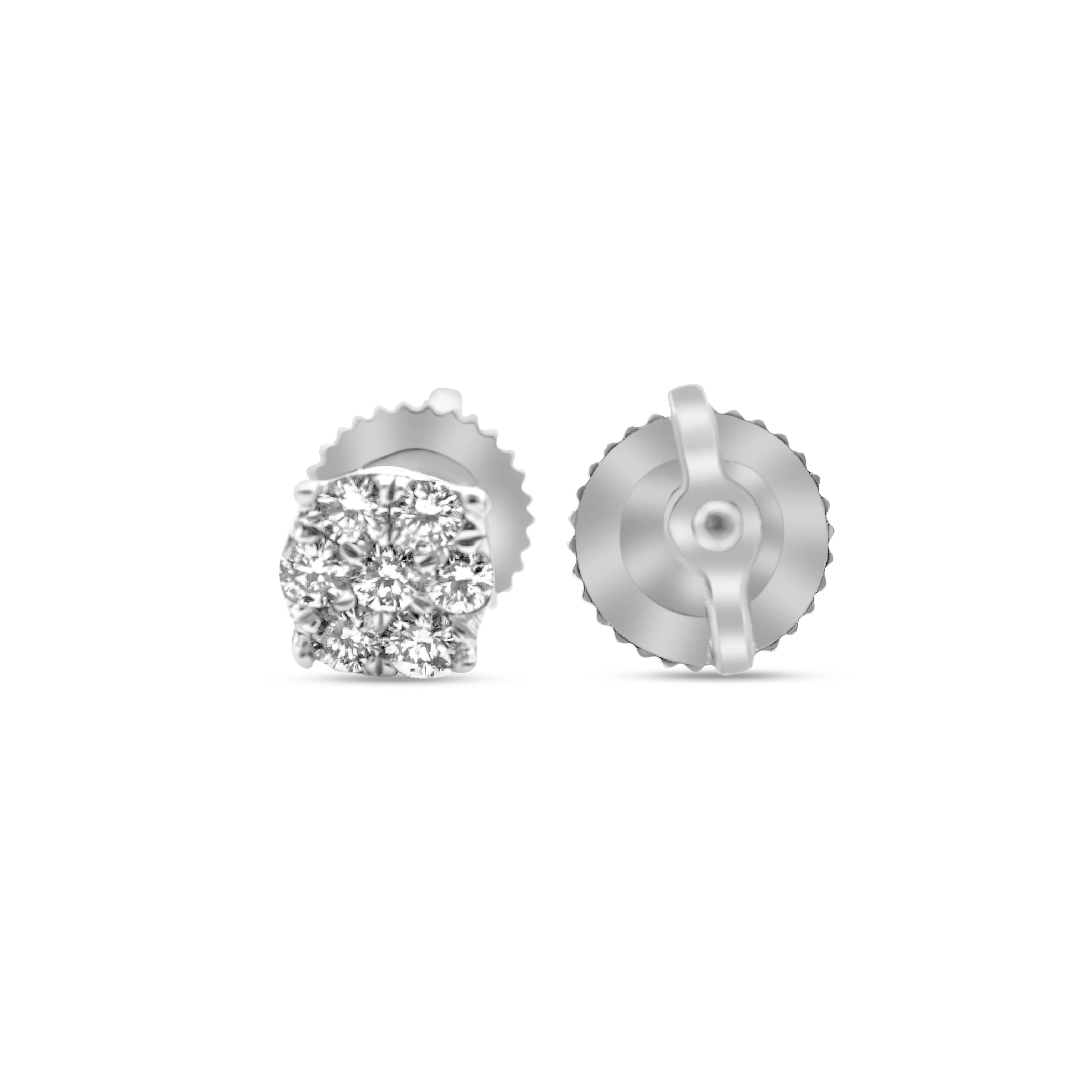 10K Gold Diamond Stud Earrings 0.24 ct - Image 6