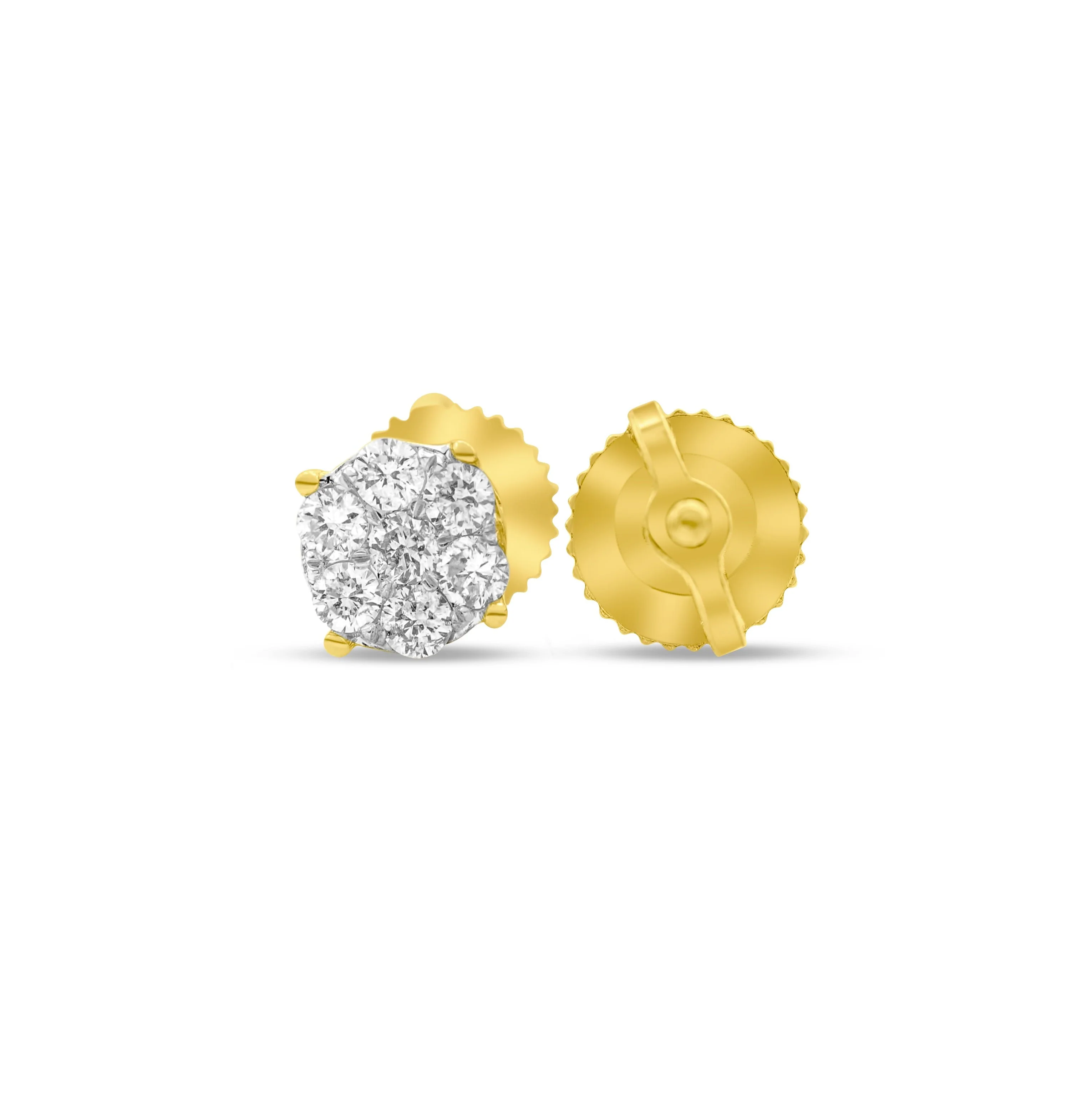 10K Gold Diamond Stud Earrings 0.26 CT - Image 3