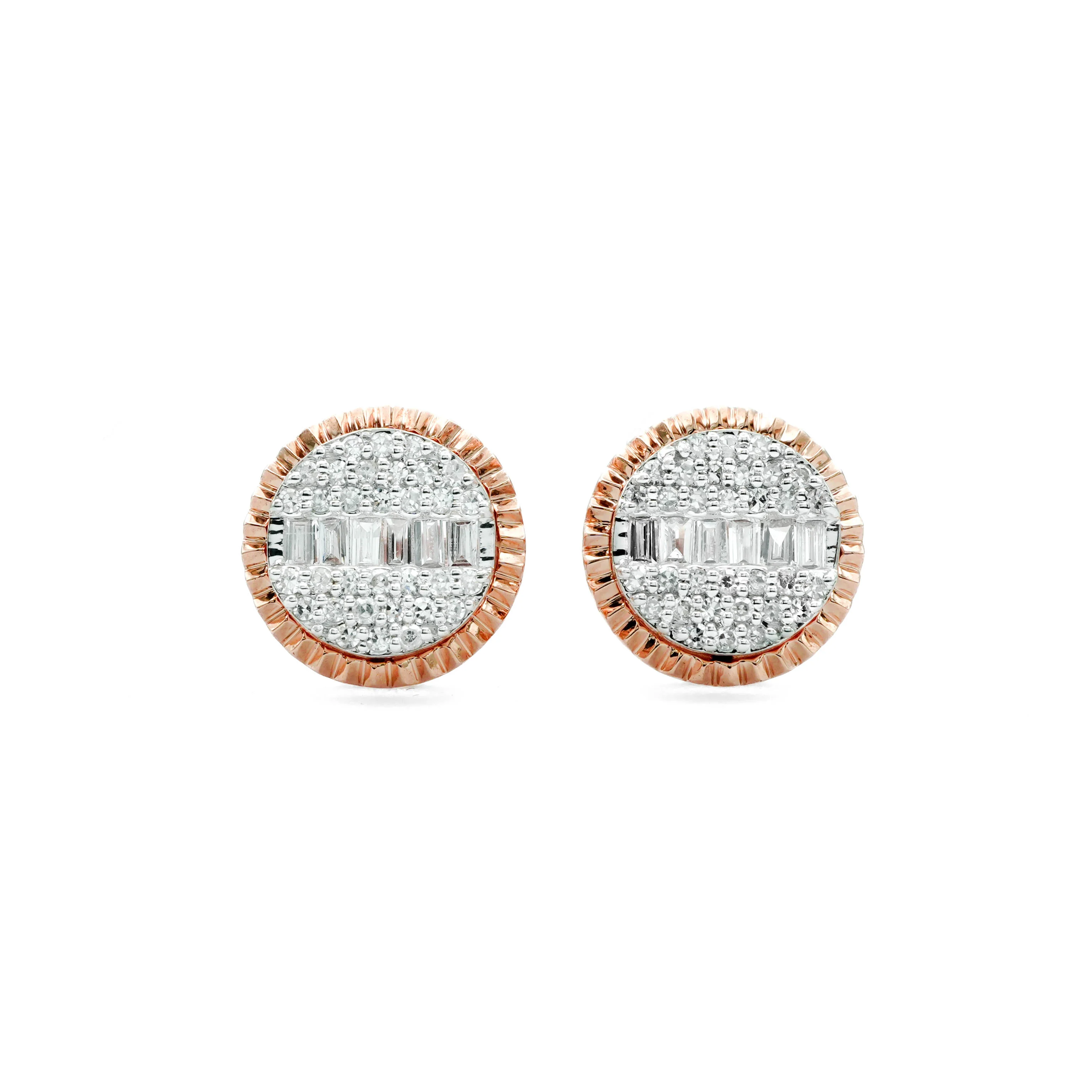 10K Gold Diamond Stud Round Earrings 0.30 CT - Image 11