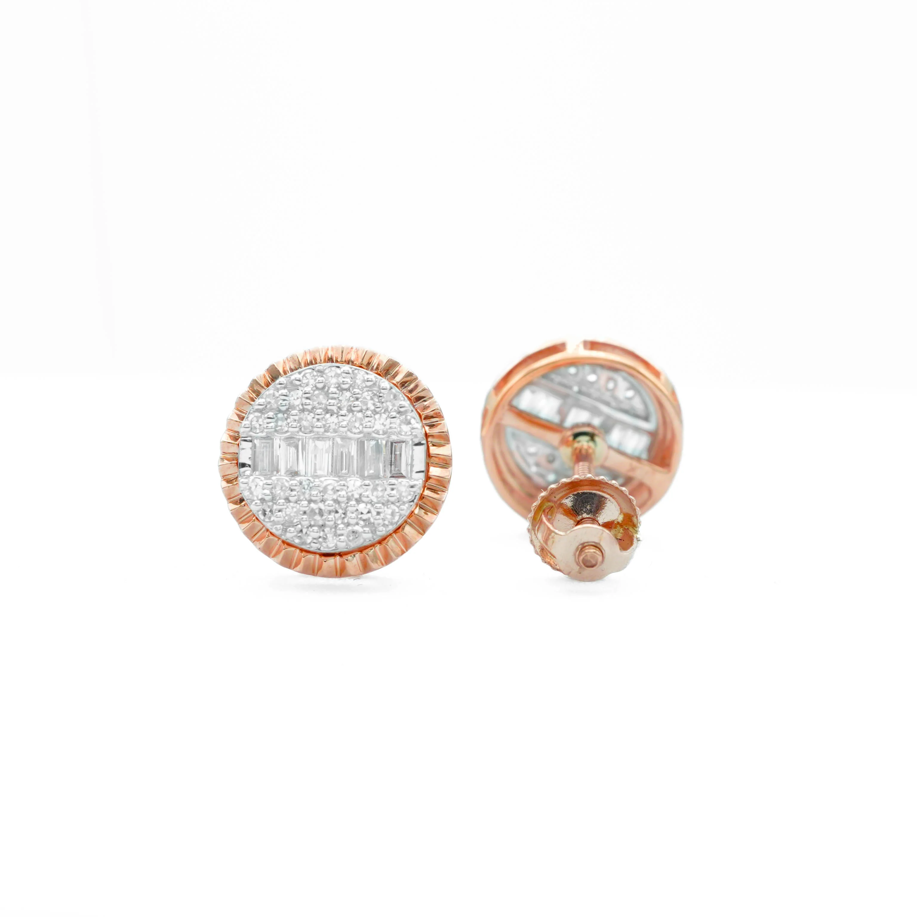 10K Gold Diamond Stud Round Earrings 0.30 CT - Image 14
