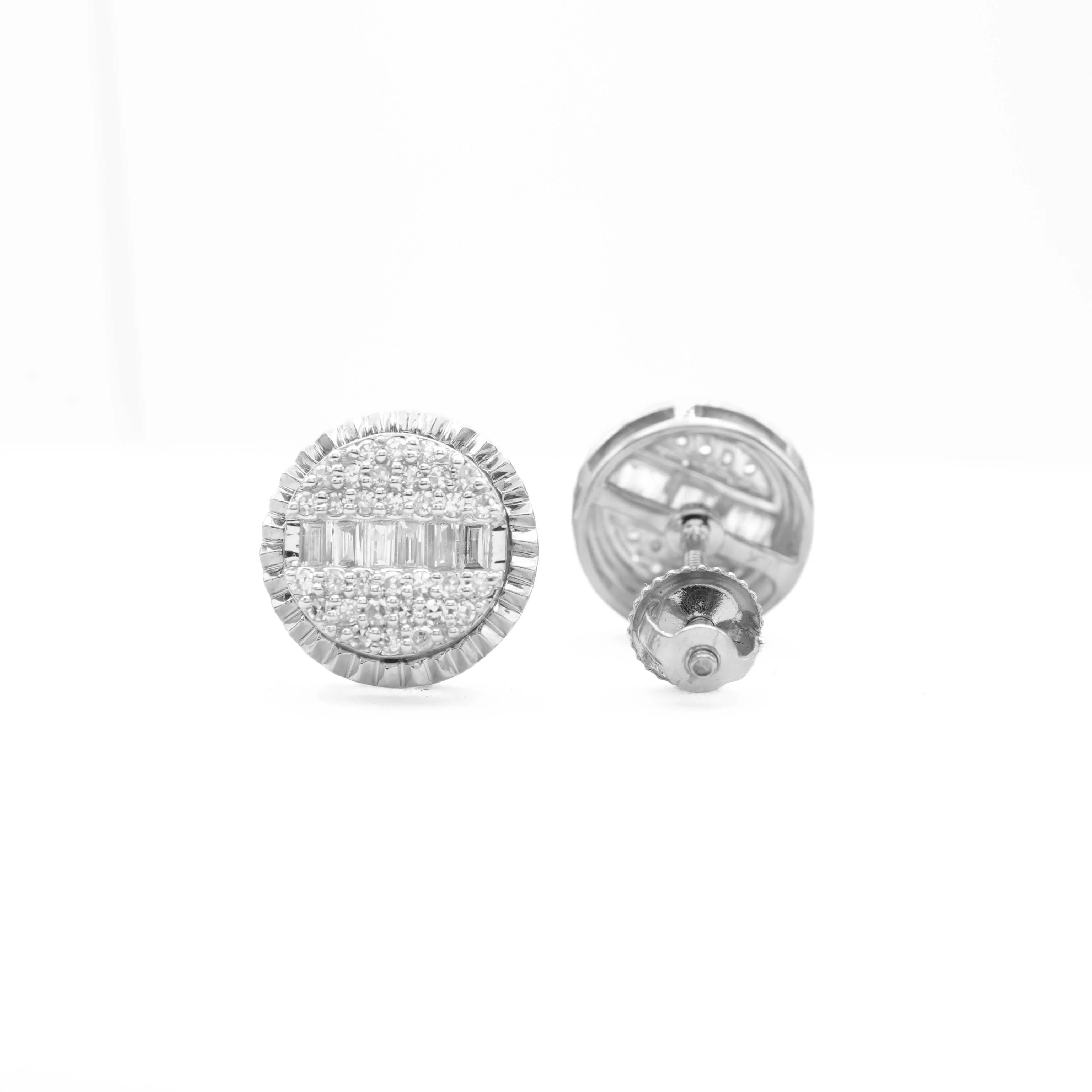 10K Gold Diamond Stud Round Earrings 0.30 CT - Image 9