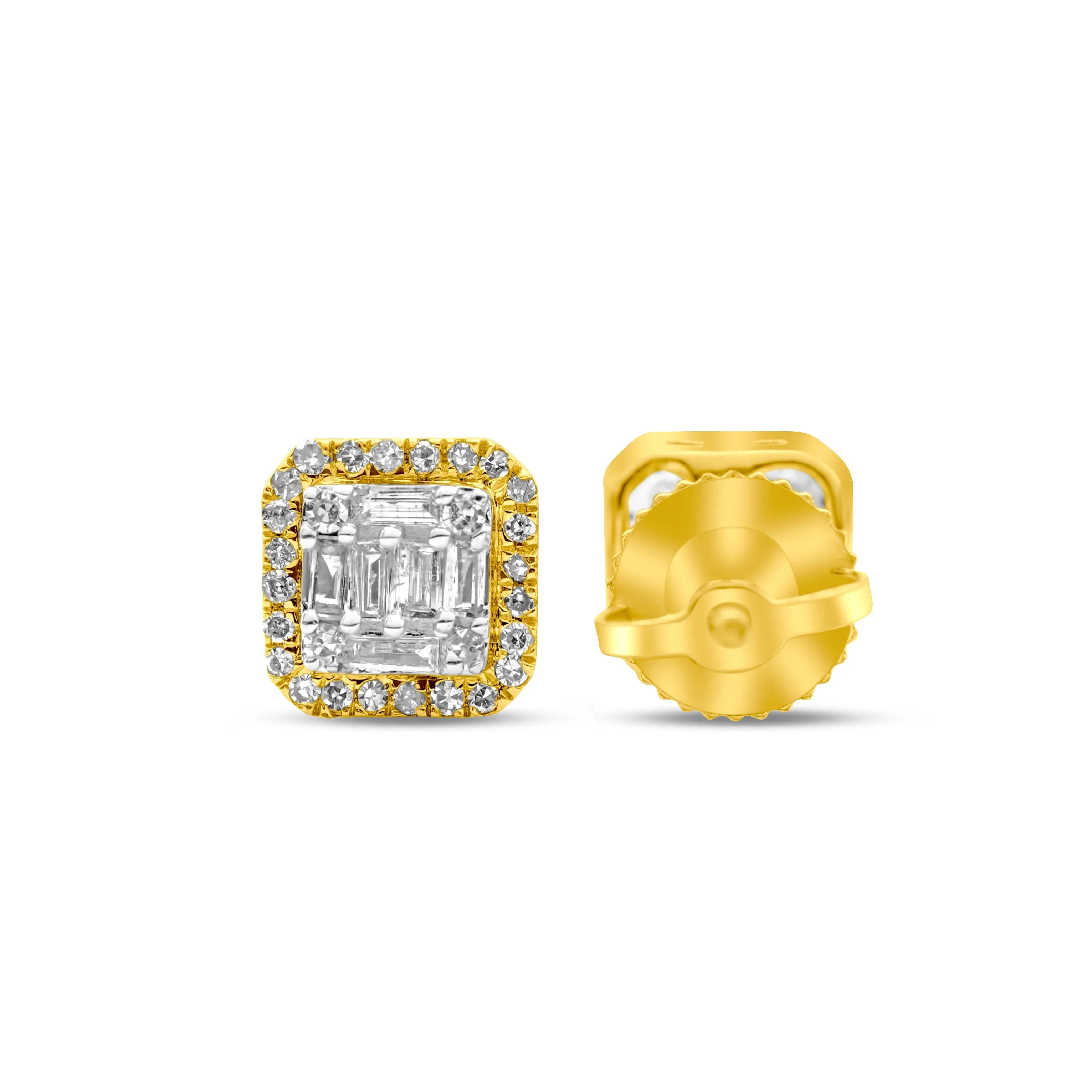 10K Gold Diamond Stud Earrings 0.31 ct - Image 3