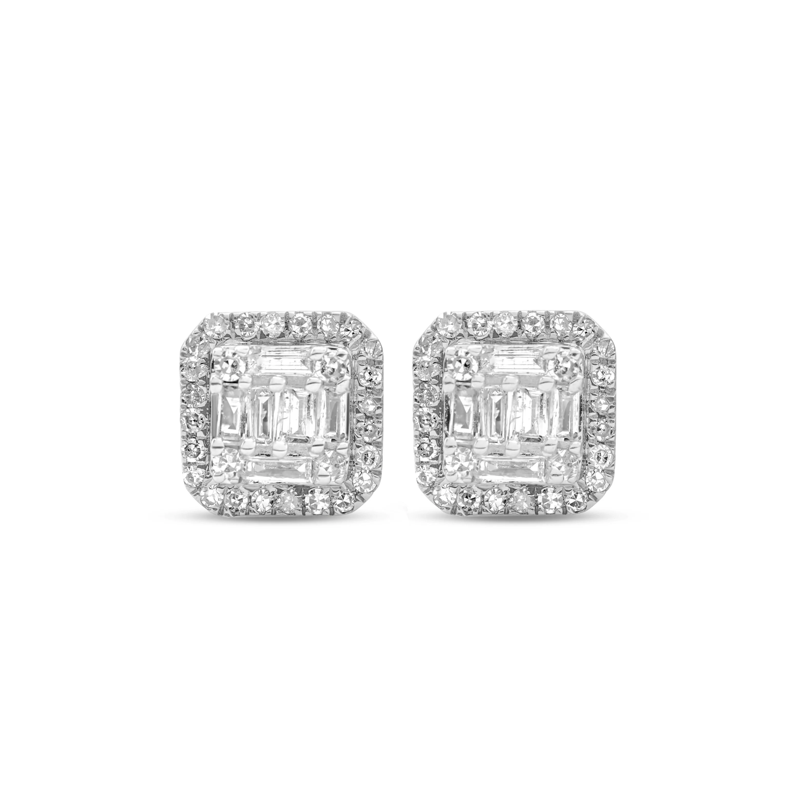 10K Gold Diamond Stud Earrings 0.31 ct - Image 4