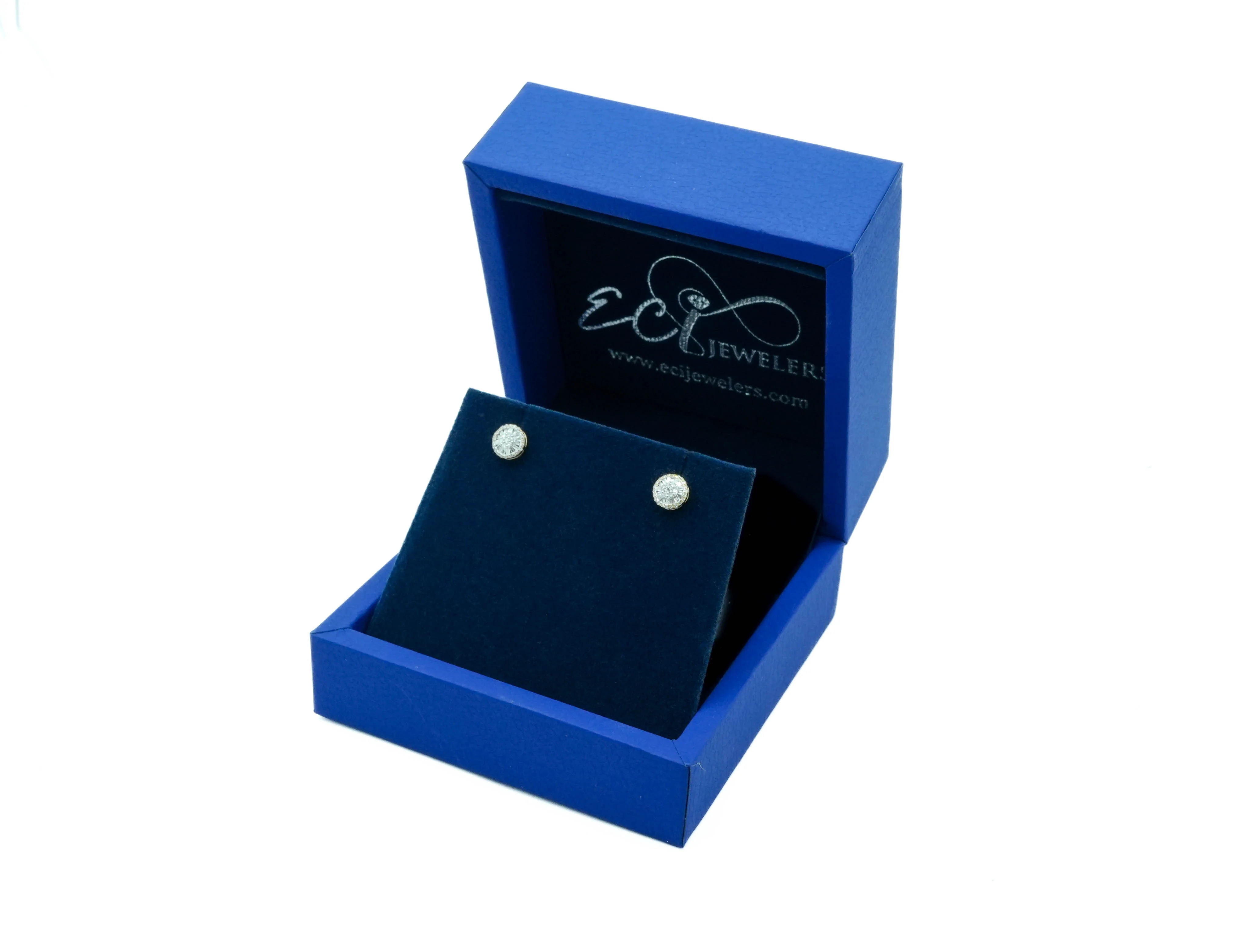 10K Gold Diamond Stud Earrings 0.32 CT - Image 2