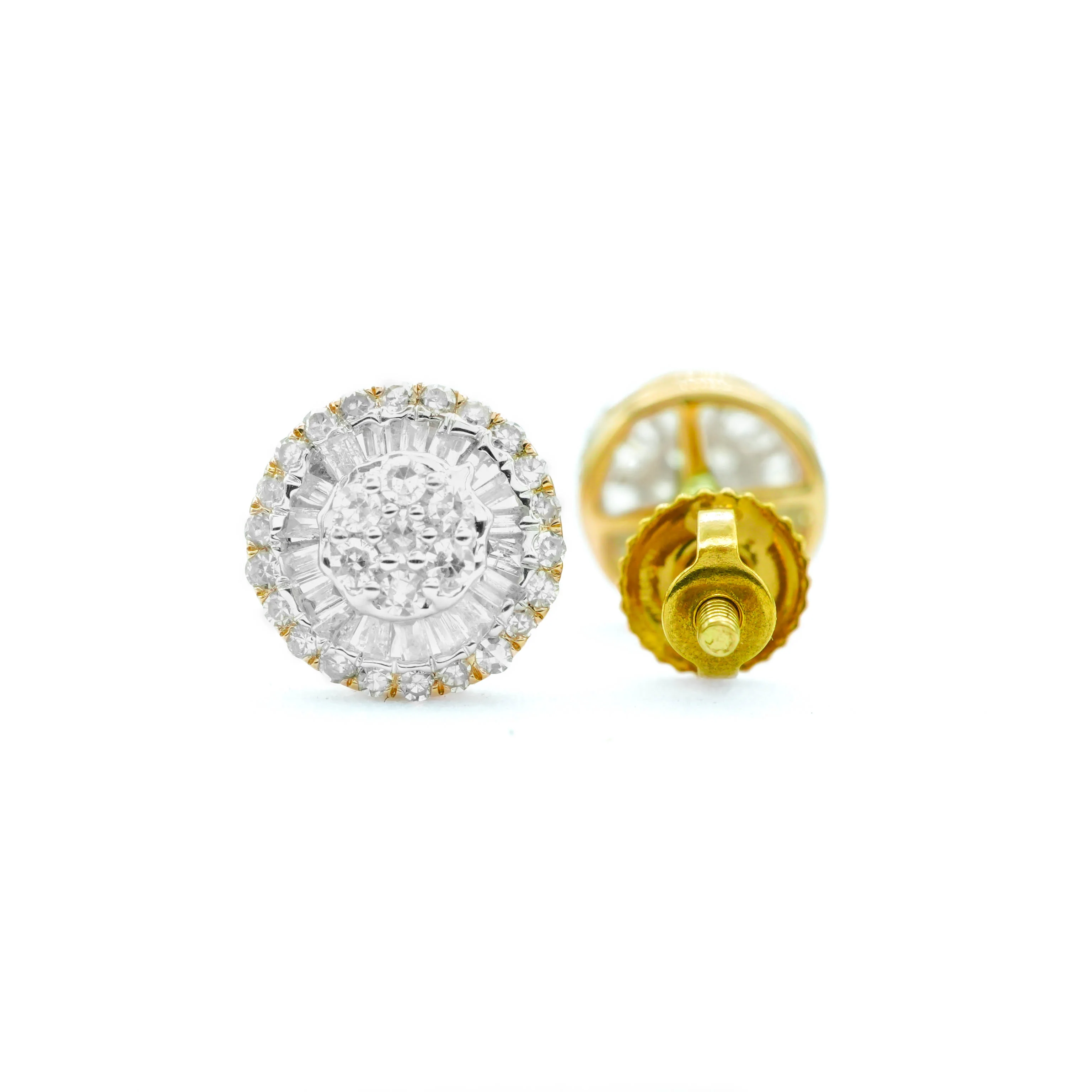 10K Gold Diamond Stud Earrings 0.32 CT - Image 4