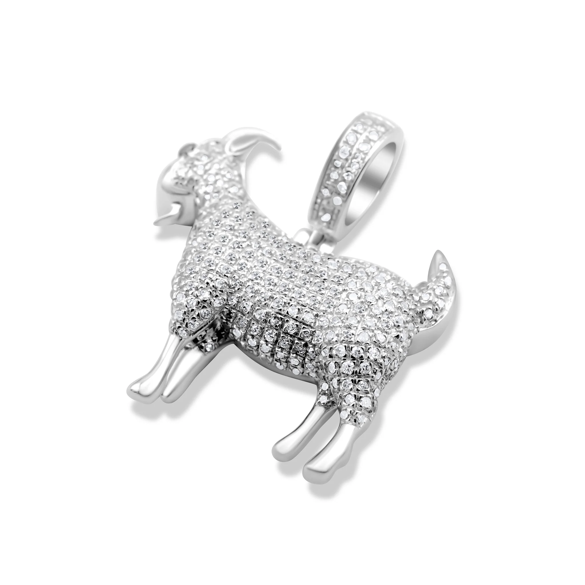 10K Gold Goat Diamond Pendant 0.50 CT - Image 5