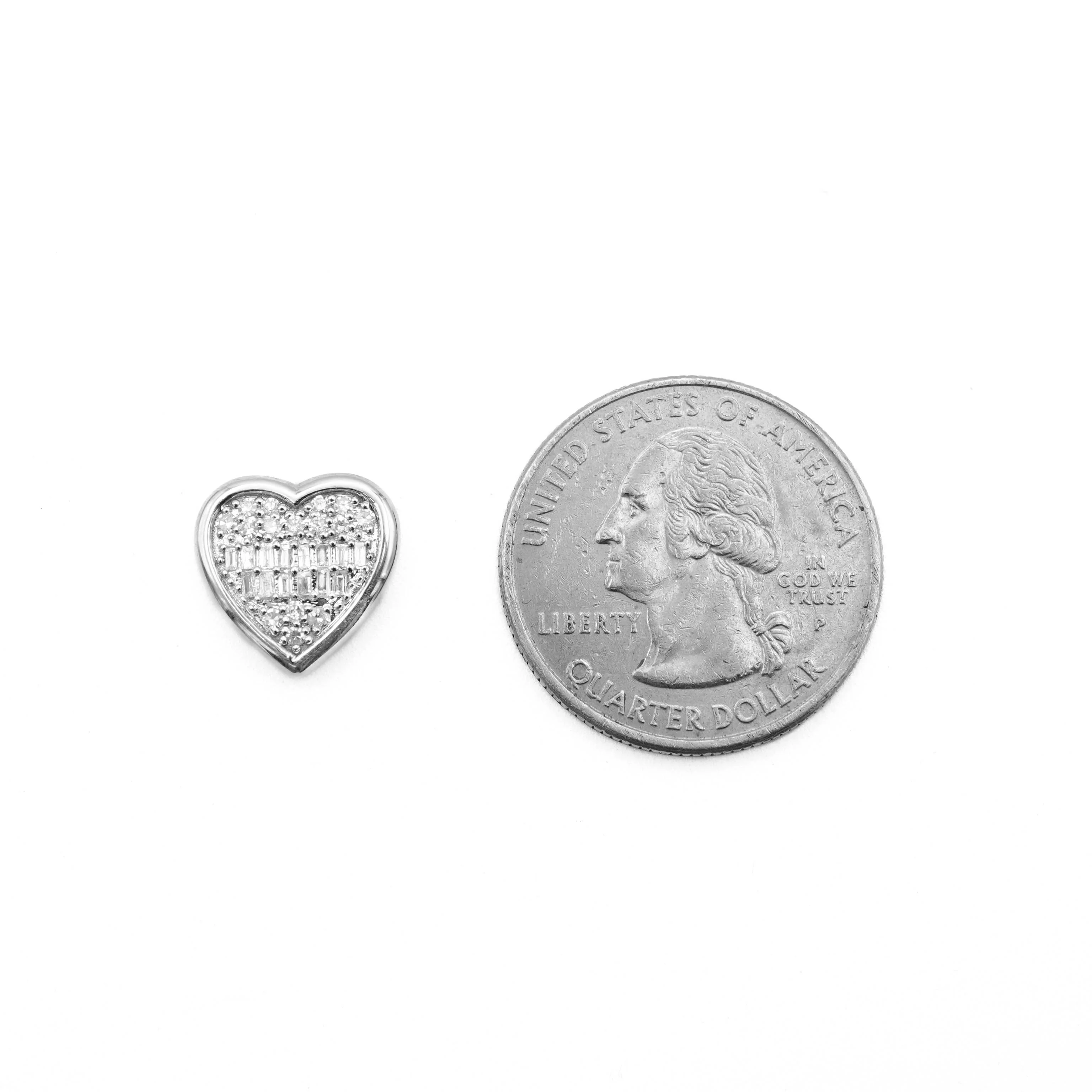 10K Gold Heart Diamond Stud Earrings 0.49 CT - Image 10