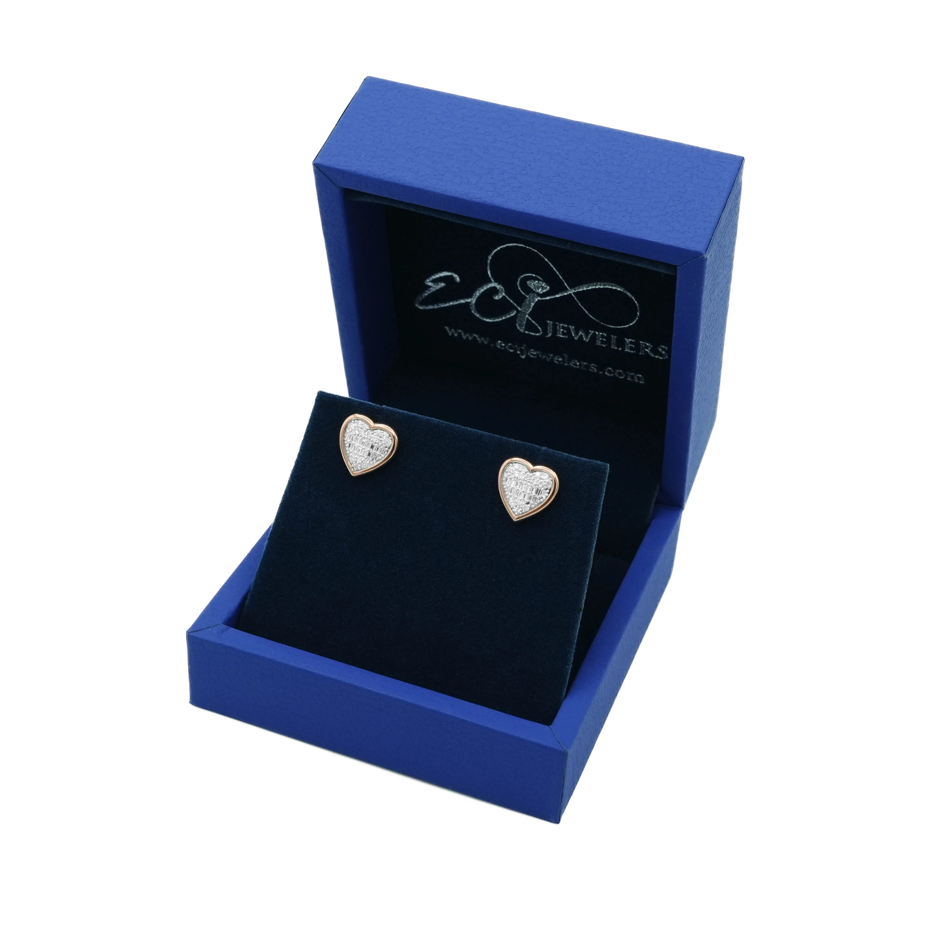 10K Gold Heart Diamond Stud Earrings 0.49 CT - Image 12