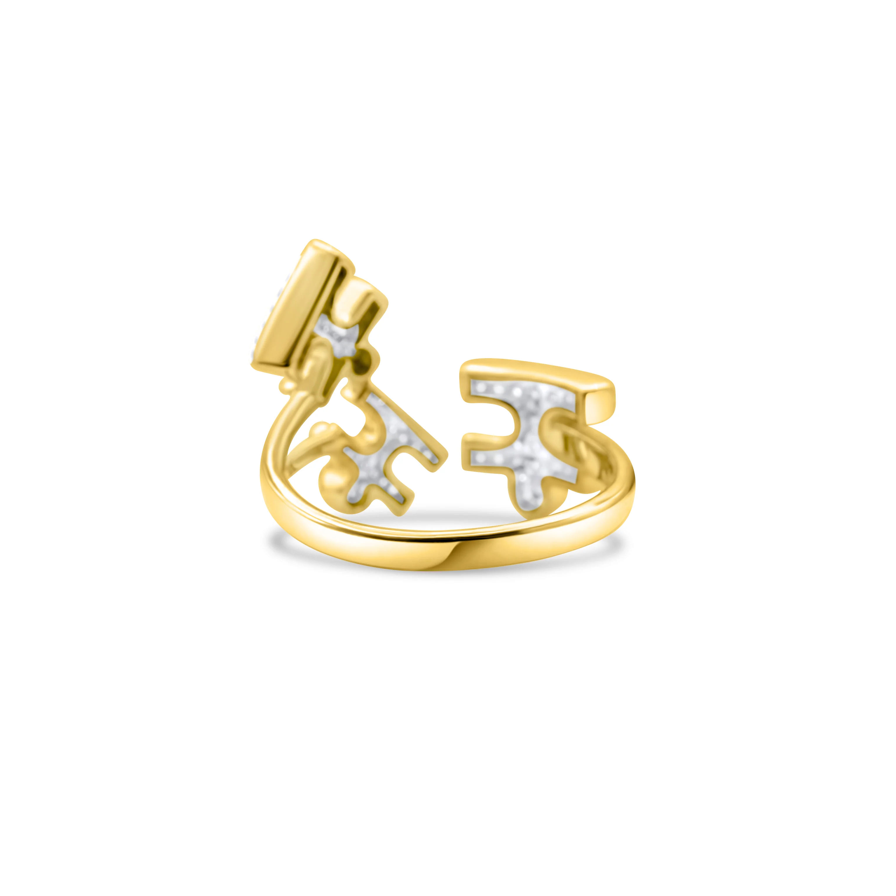 10K Gold Music Diamond Ring 0.23 CT - Image 3