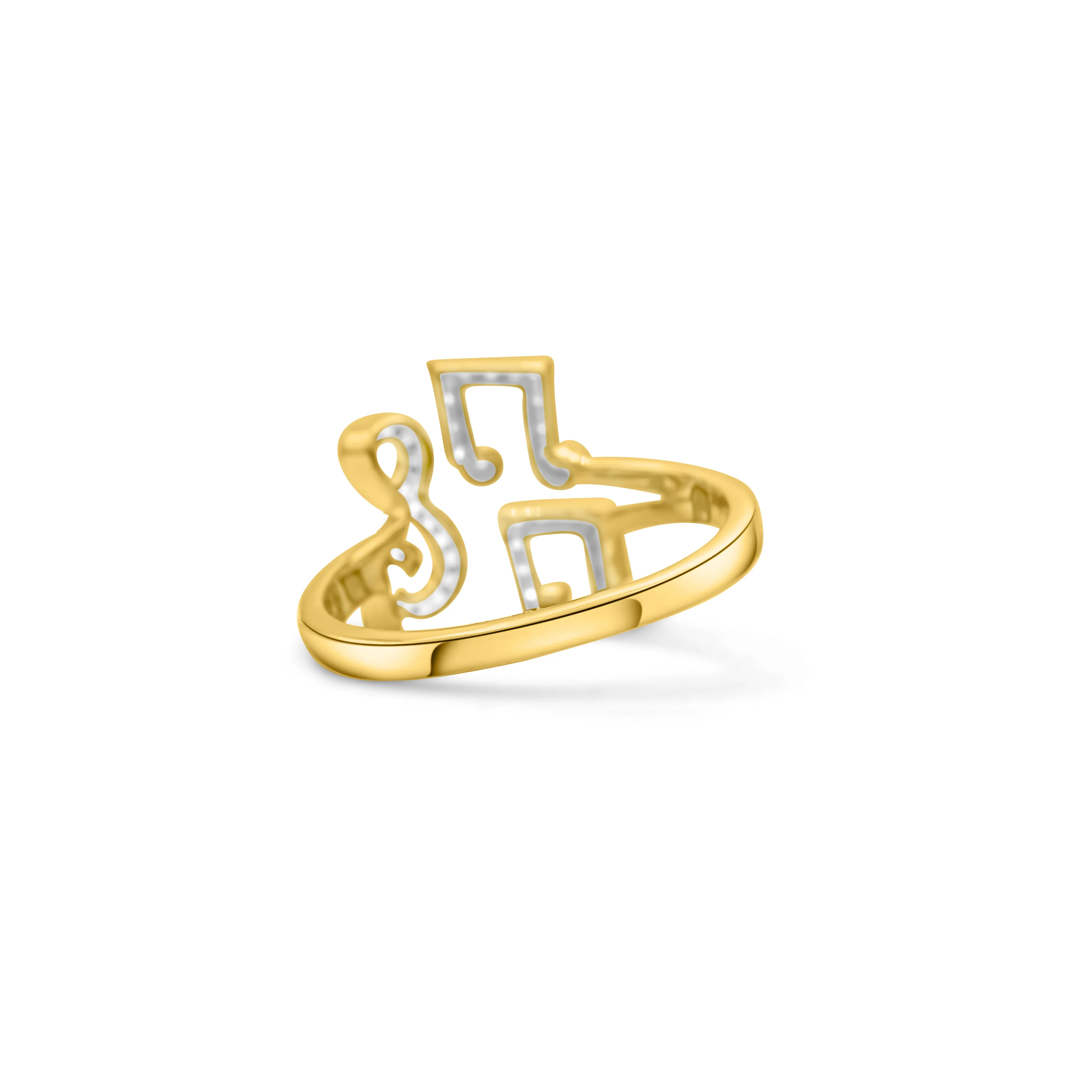 10K Gold Music Diamond Ring 0.23 CT - Image 4