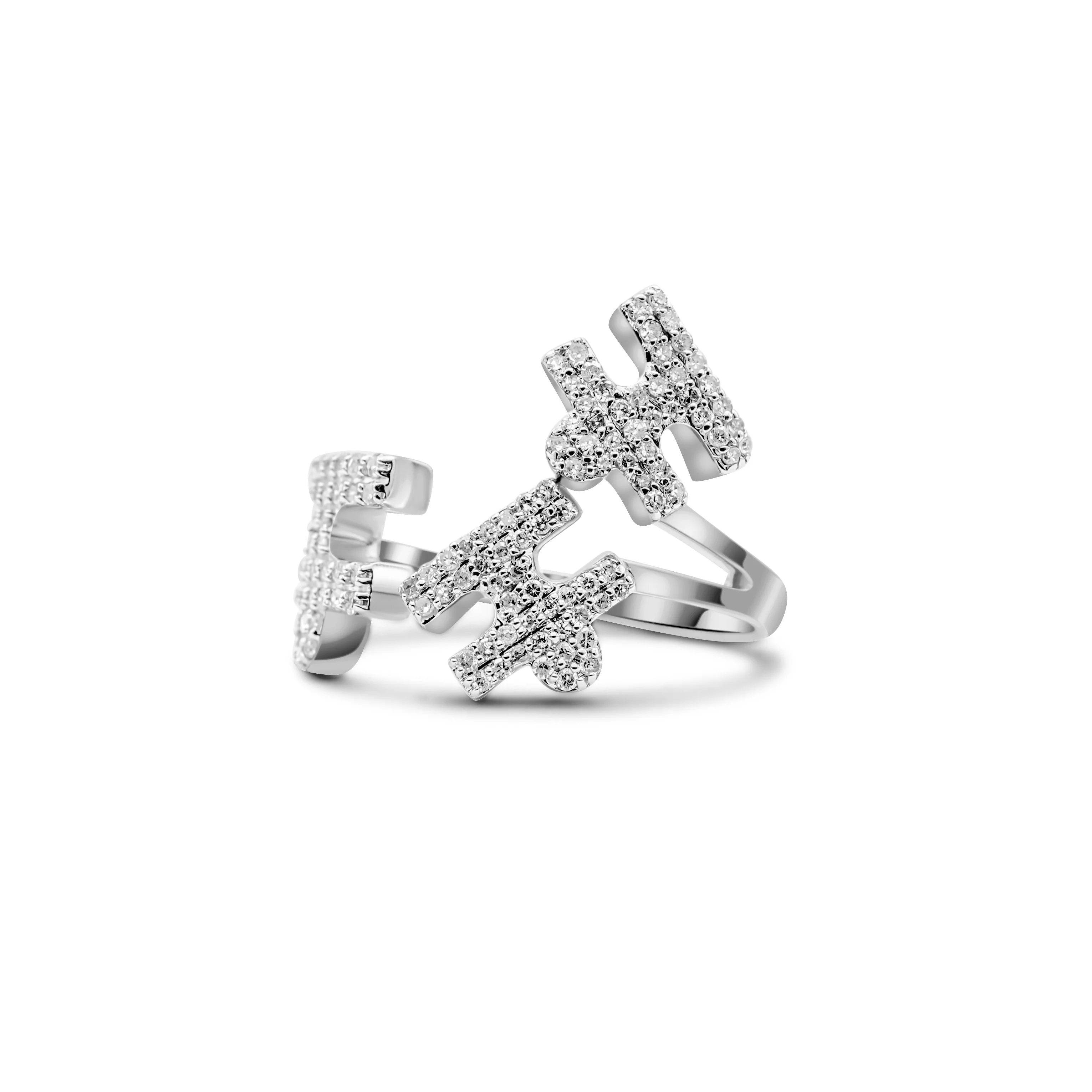 10K Gold Puzzle Diamond Ring 0.43 CT - Image 5