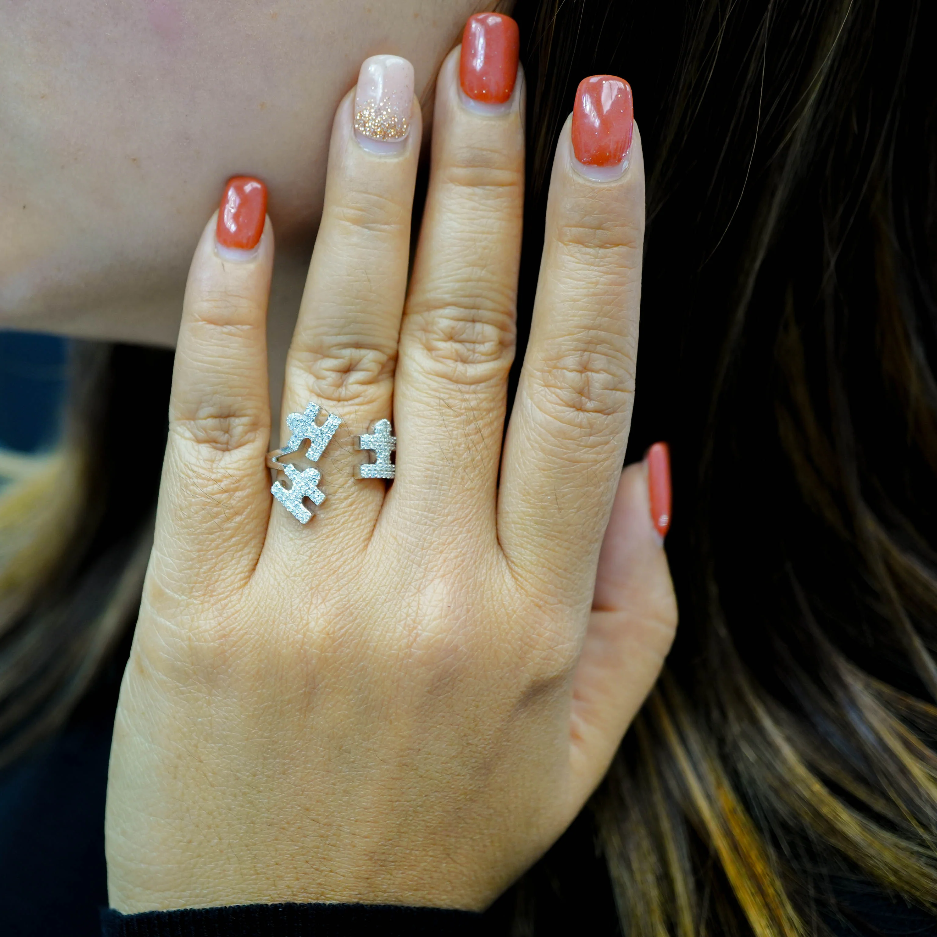 10K Gold Puzzle Diamond Ring 0.43 CT - Image 6