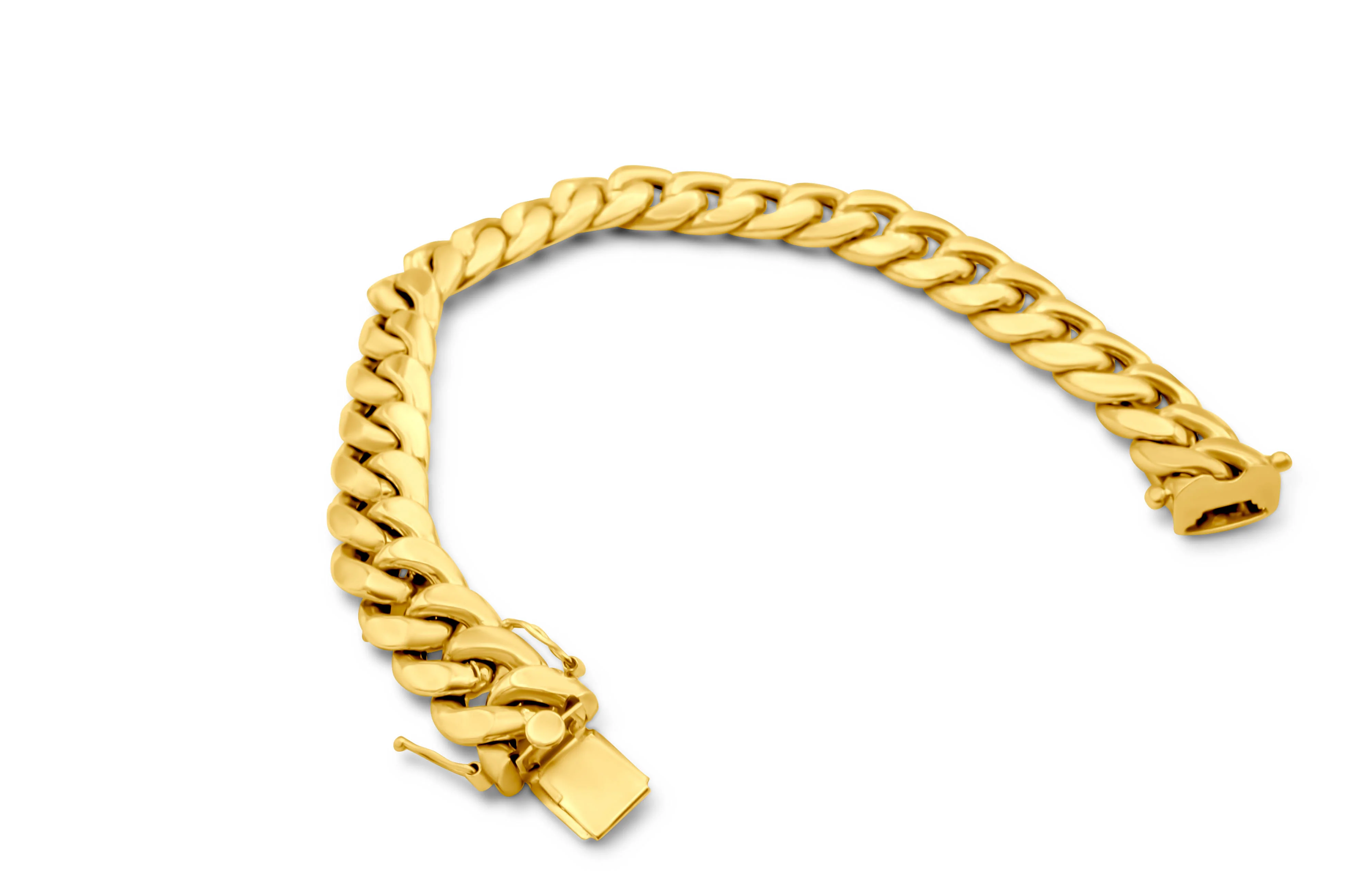 10K Yellow Gold Cuban Bracelet - Image 3