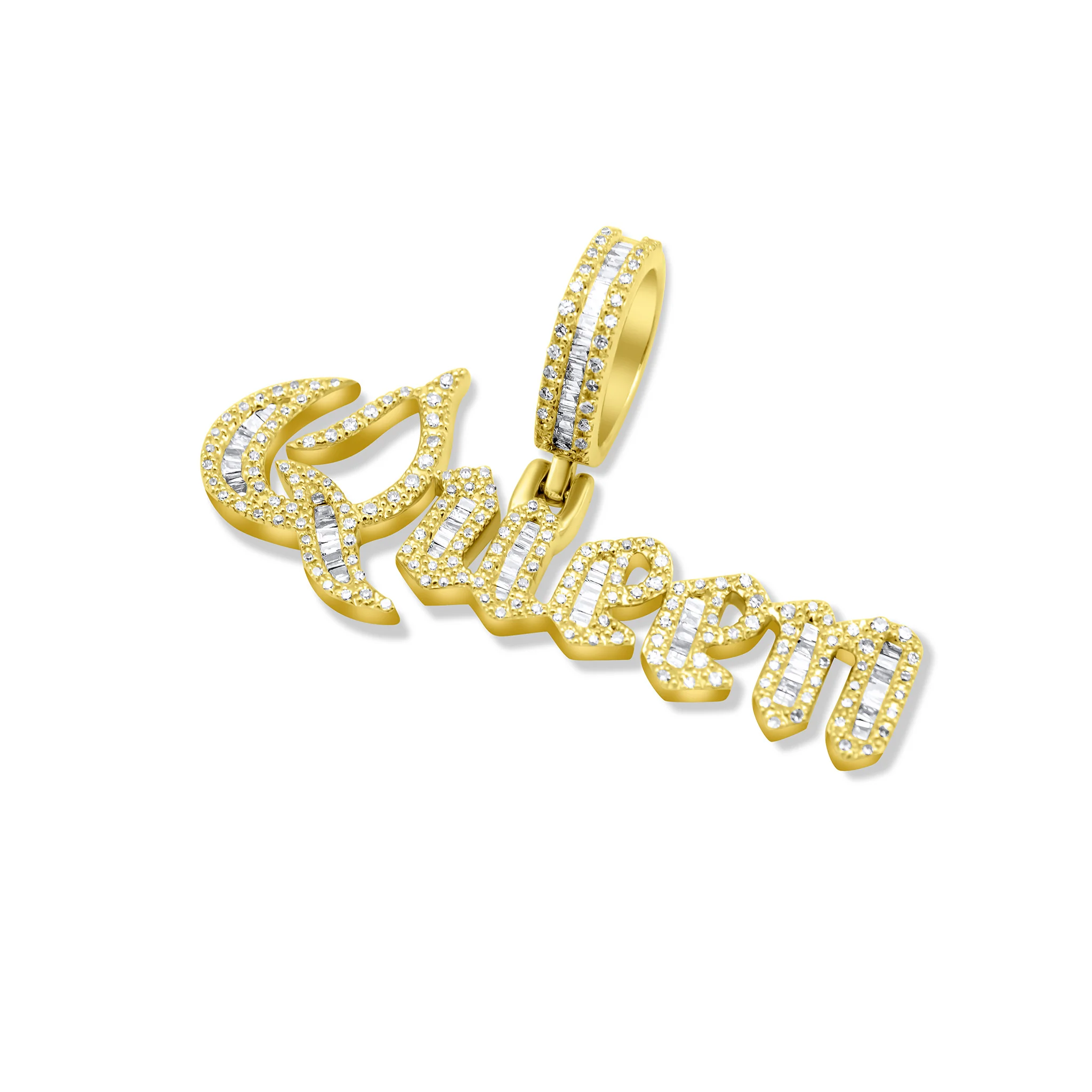 10K Yellow Gold "Queen" Diamond Pendant 0.75 CT - Image 3
