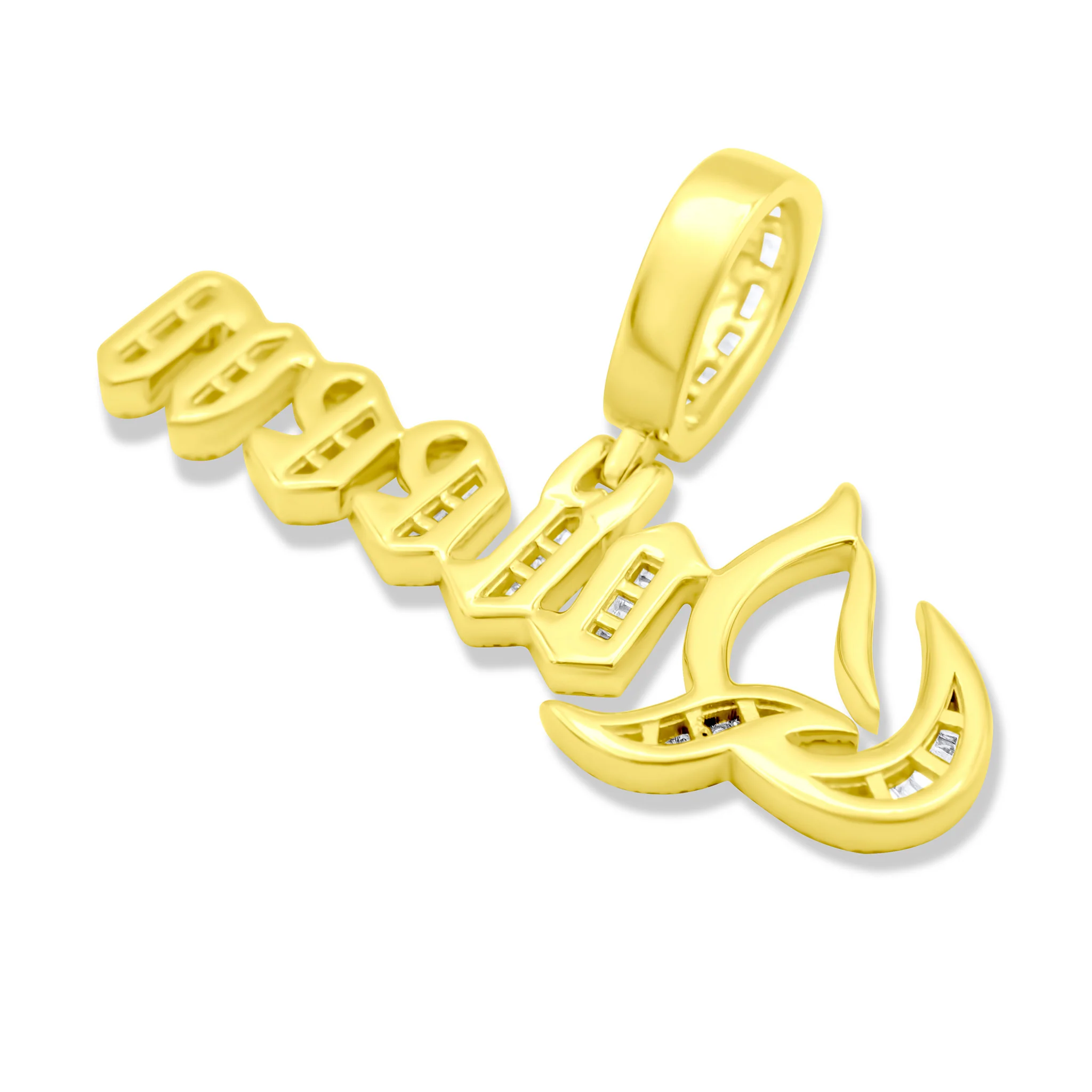 10K Yellow Gold "Queen" Diamond Pendant 0.75 CT - Image 4