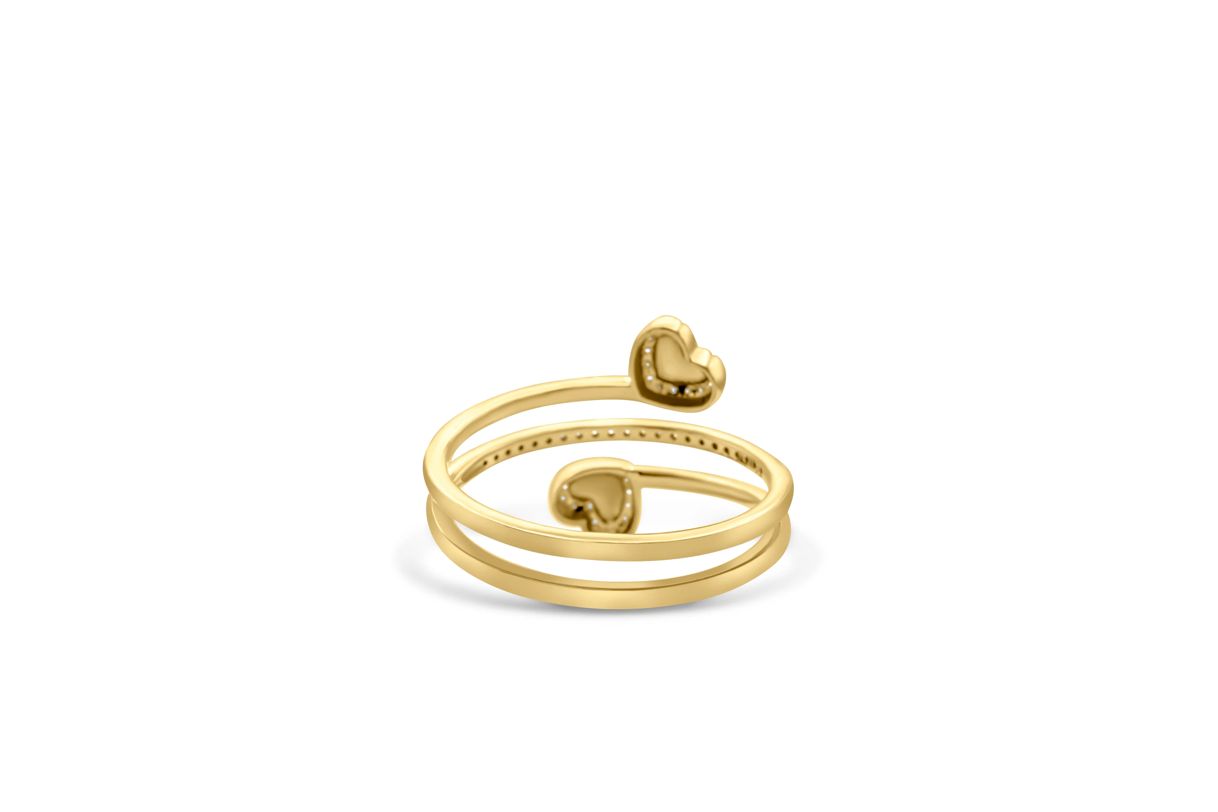 14K Gold Heart Diamond Ring 0.18 CT - Image 3