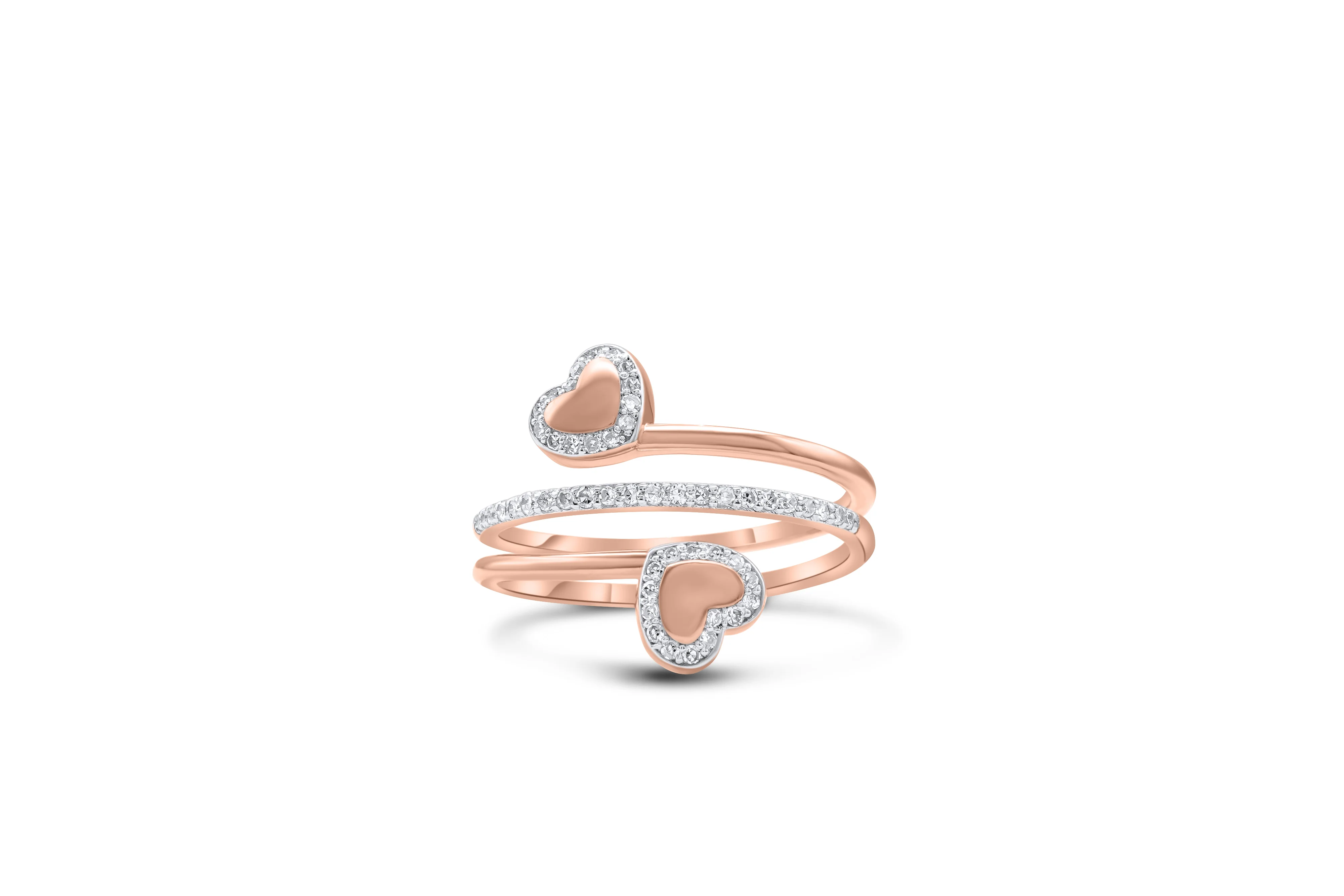 14K Gold Heart Diamond Ring 0.18 CT - Image 7