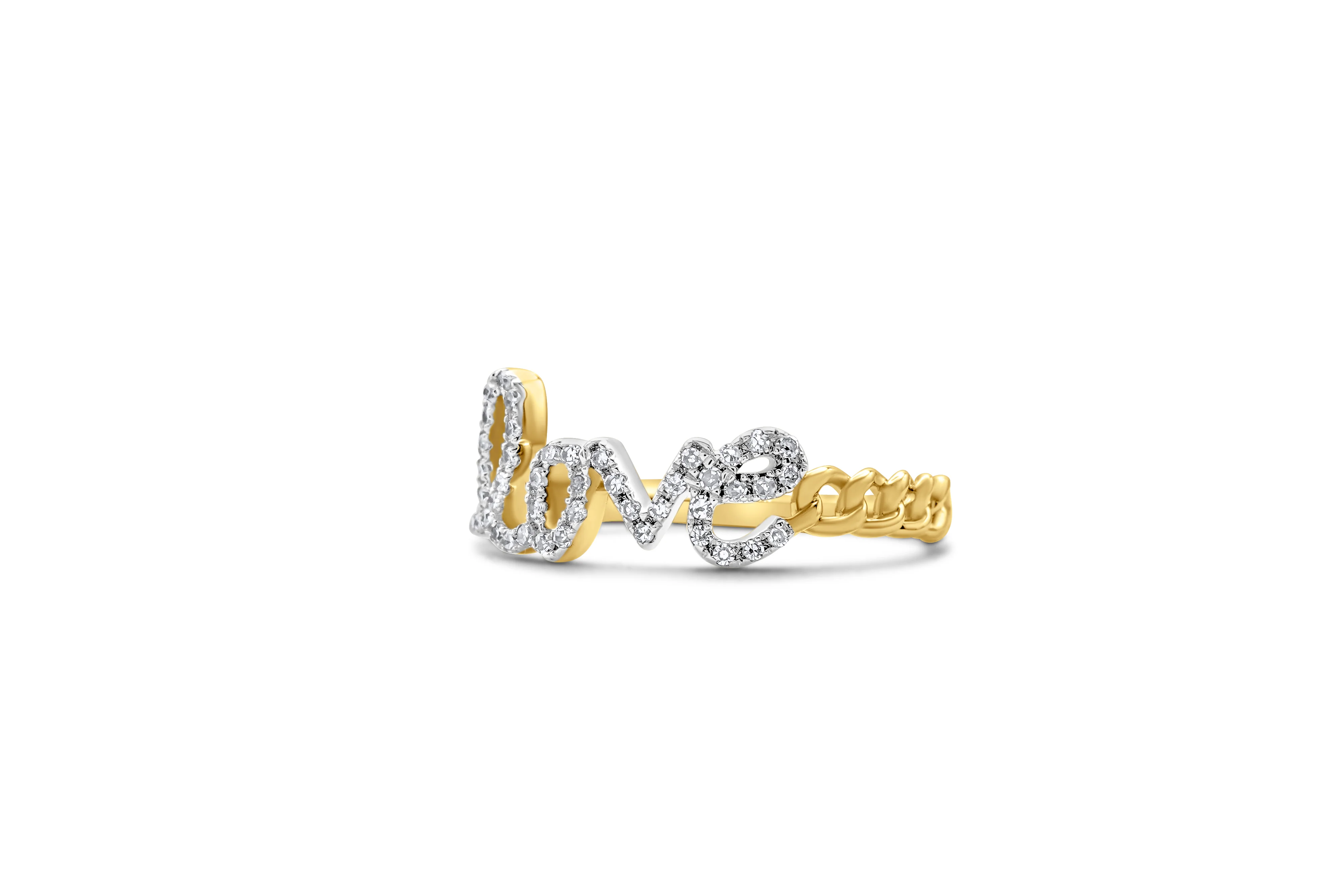 14K Gold Love Diamond Ring 0.15 CT - Image 3