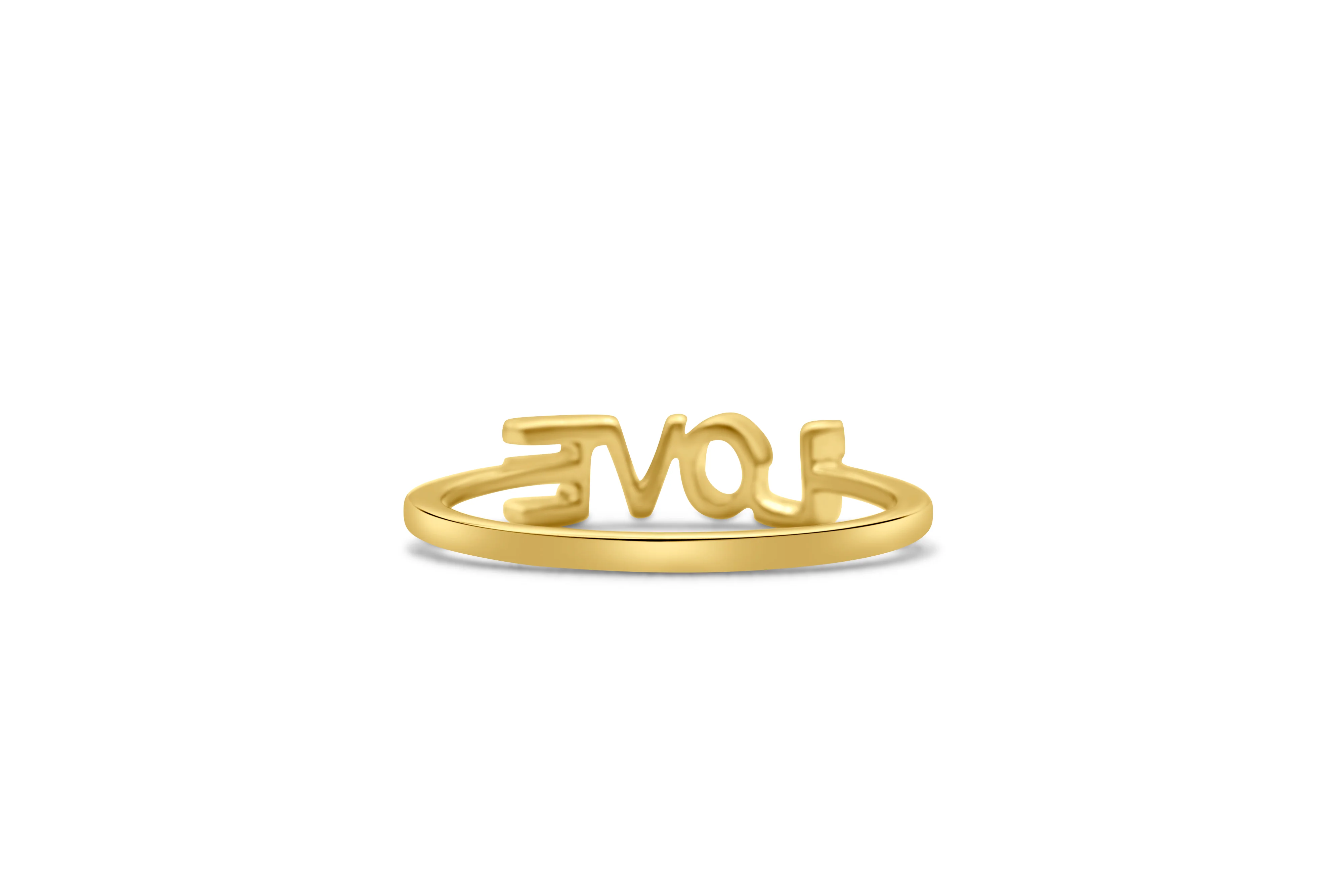 14K Gold LOVE Diamond Ring 0.21 CT - Image 3