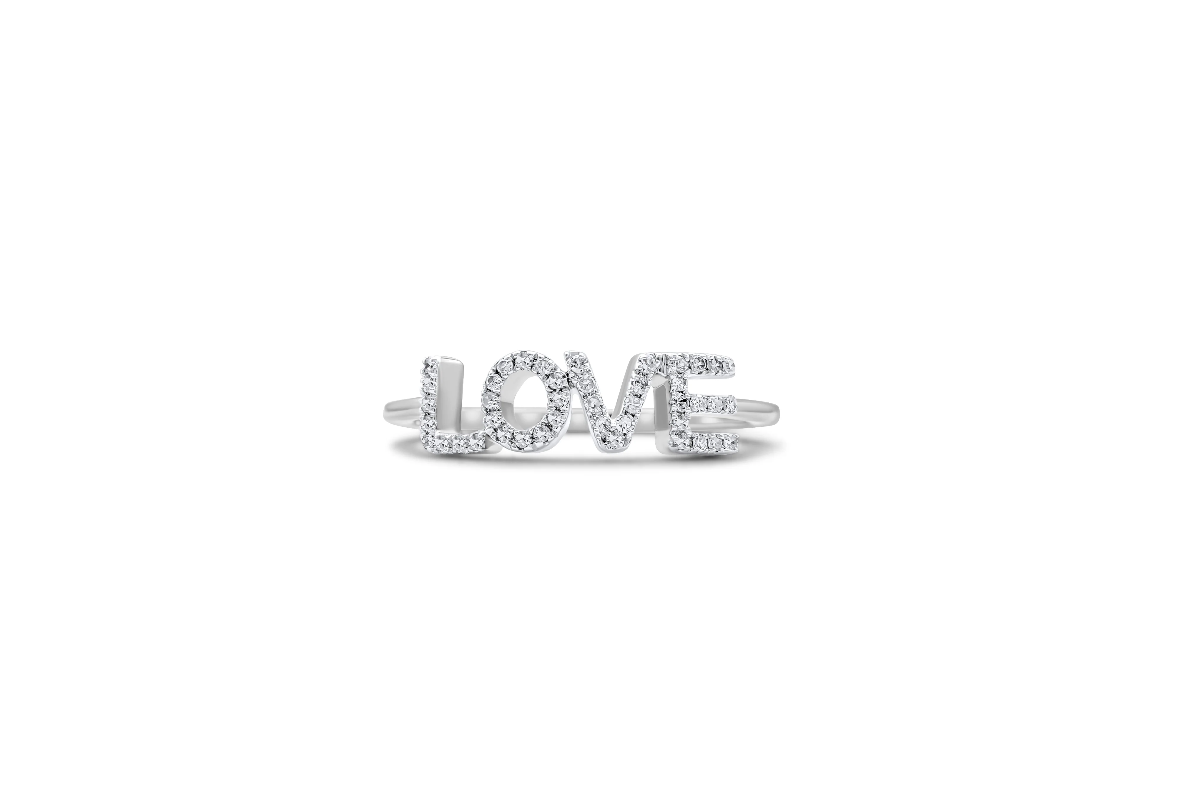 14K Gold LOVE Diamond Ring 0.21 CT - Image 4