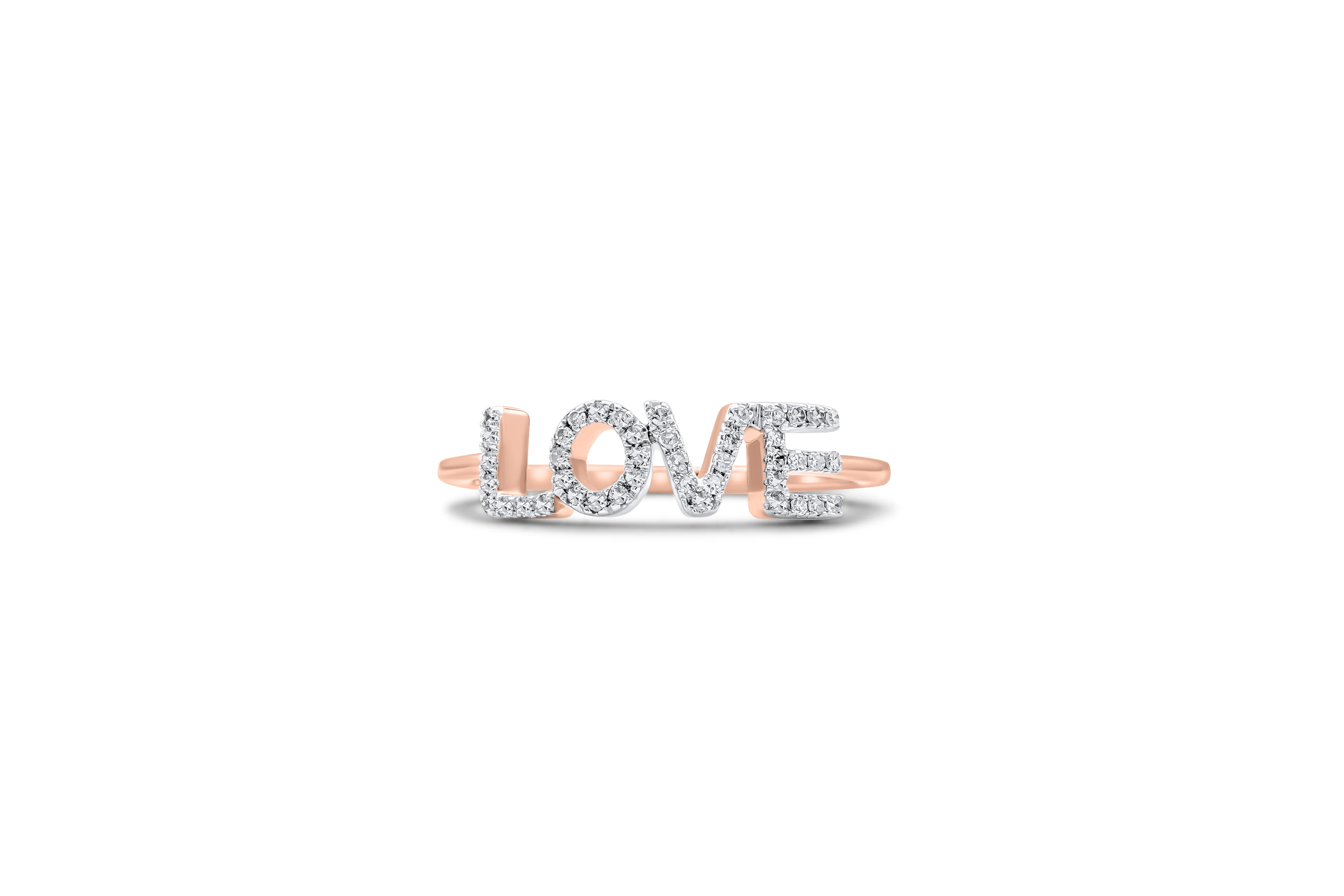 14K Gold LOVE Diamond Ring 0.21 CT - Image 7