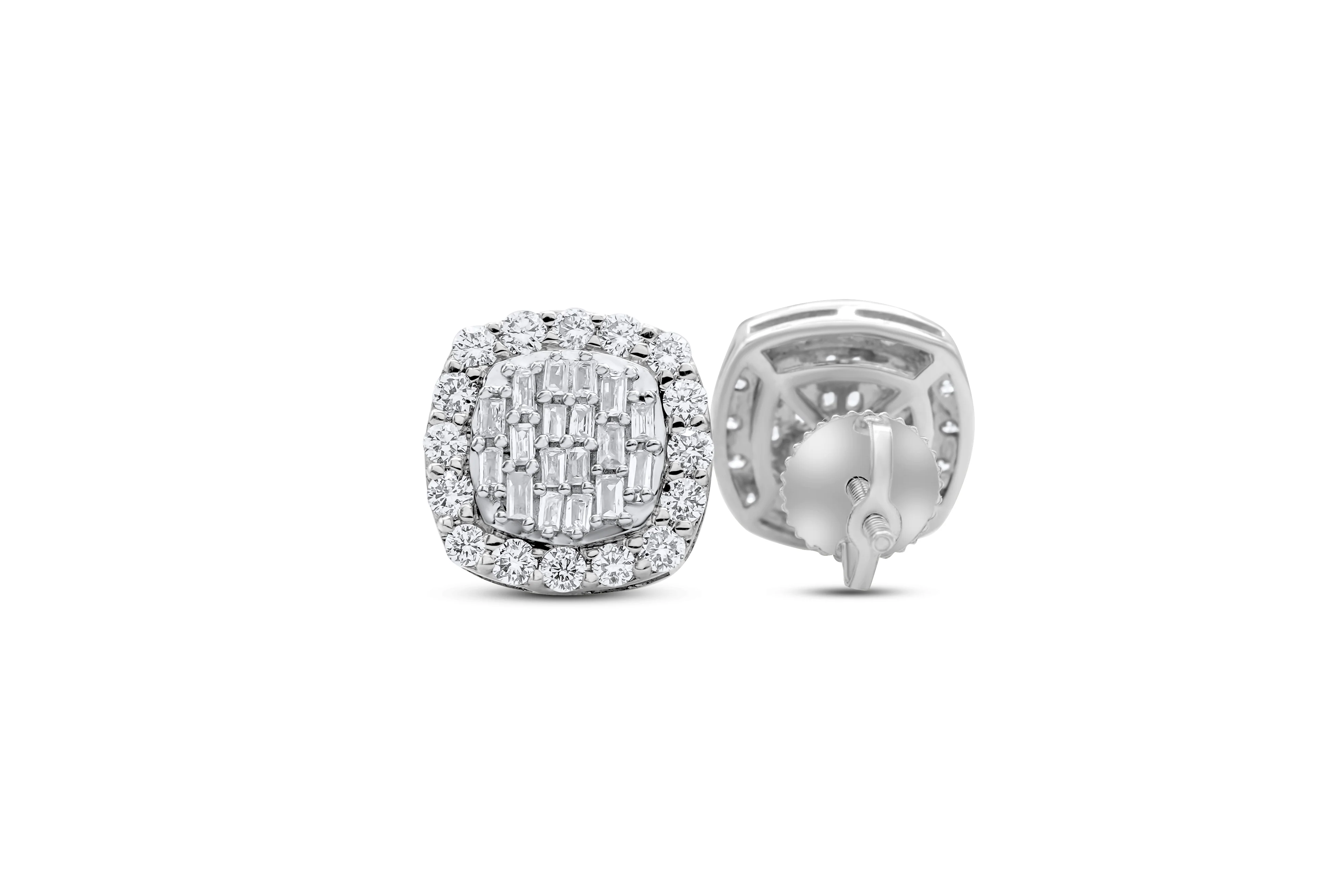 14K Gold Diamond Stud Earrings 0.82 CT - Image 3