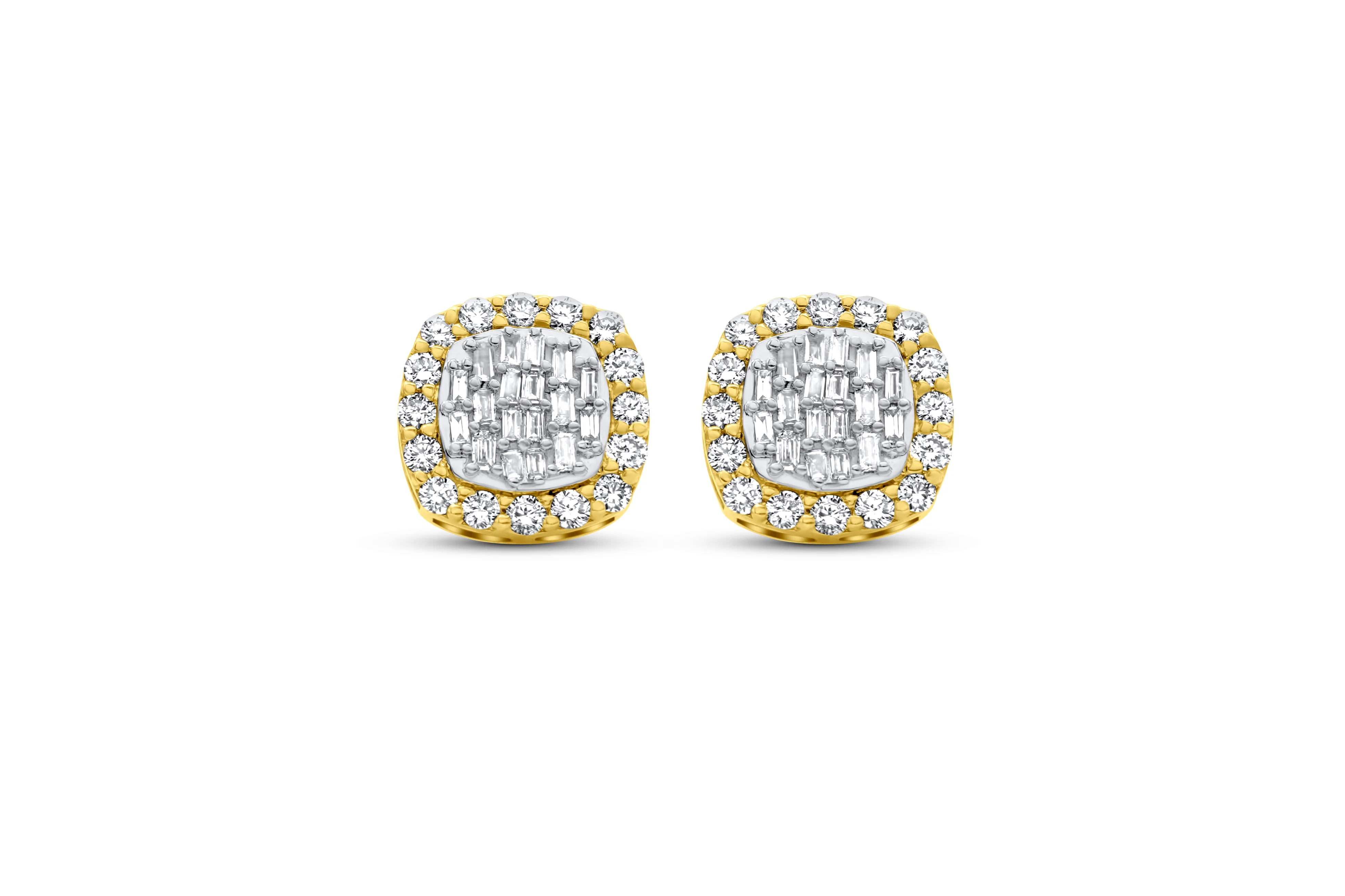14K Gold Diamond Stud Earrings 0.82 CT - Image 4