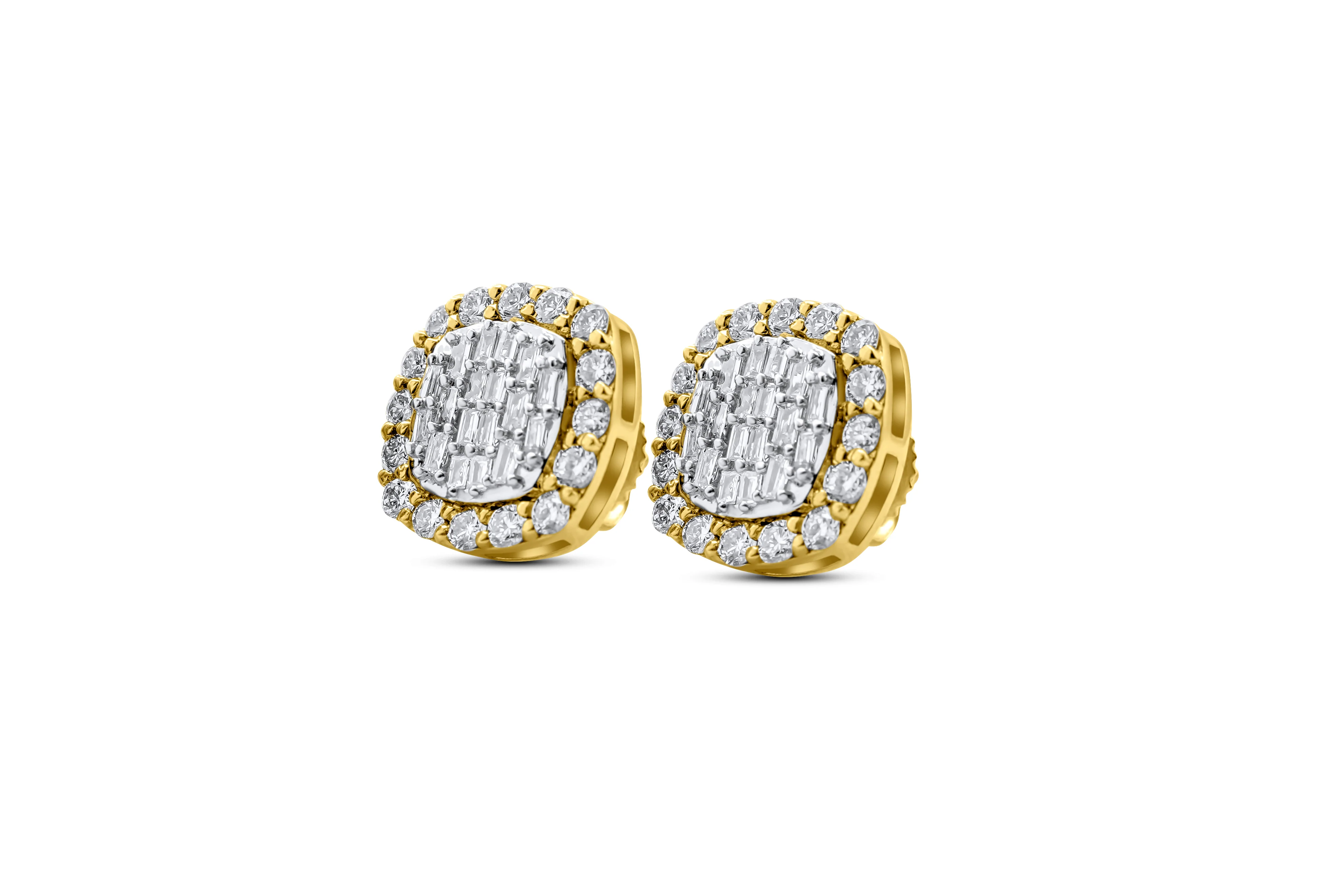 14K Gold Diamond Stud Earrings 0.82 CT - Image 5