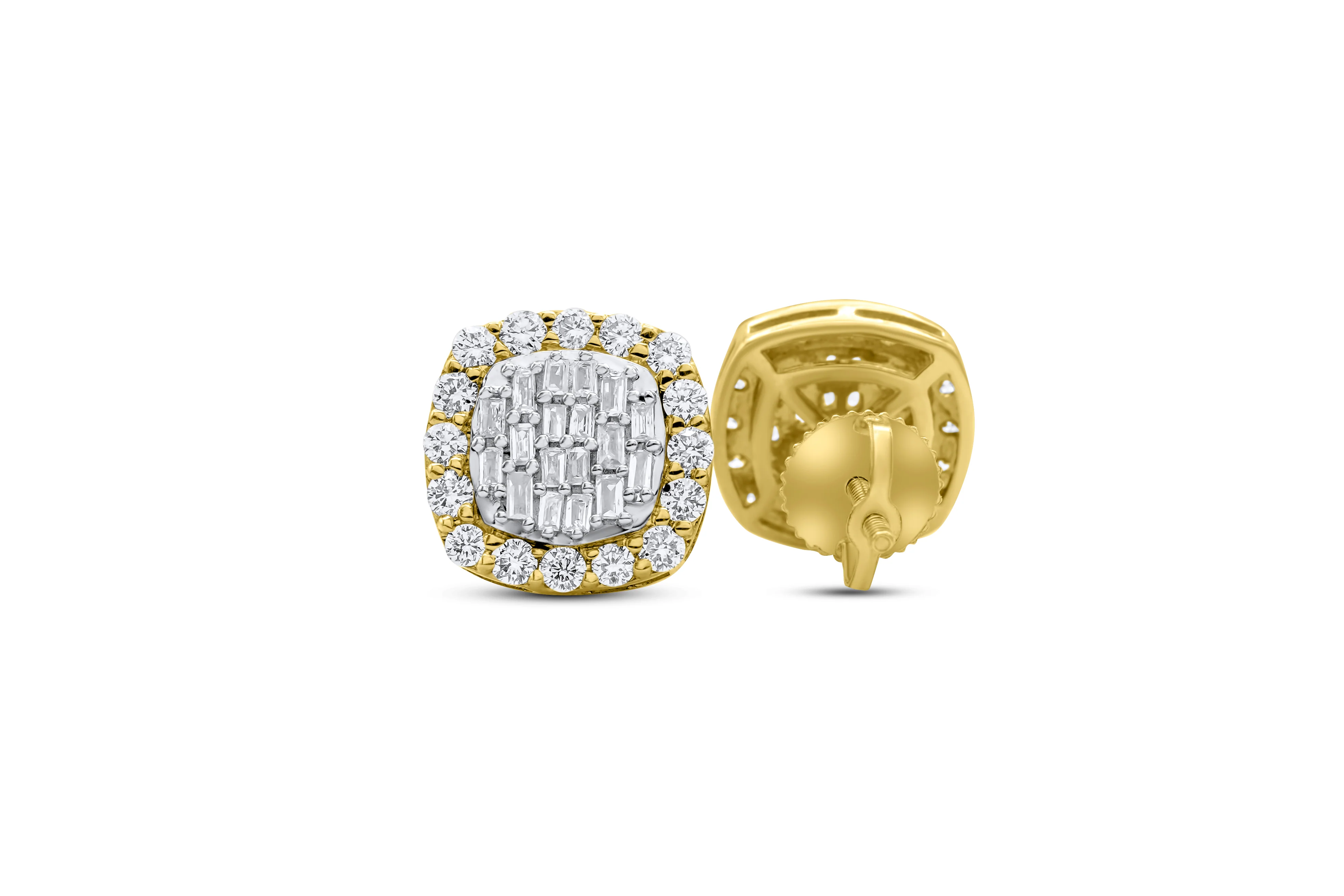 14K Gold Diamond Stud Earrings 0.82 CT - Image 6