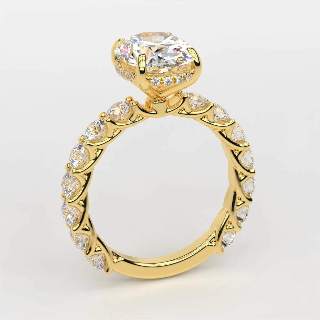 14K Gold Custom Engagement Ring - Image 11