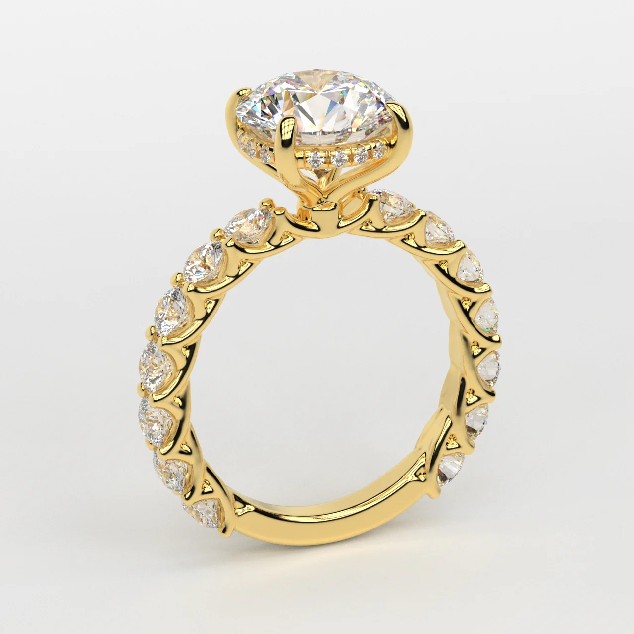 14K Gold Custom Engagement Ring - Image 2