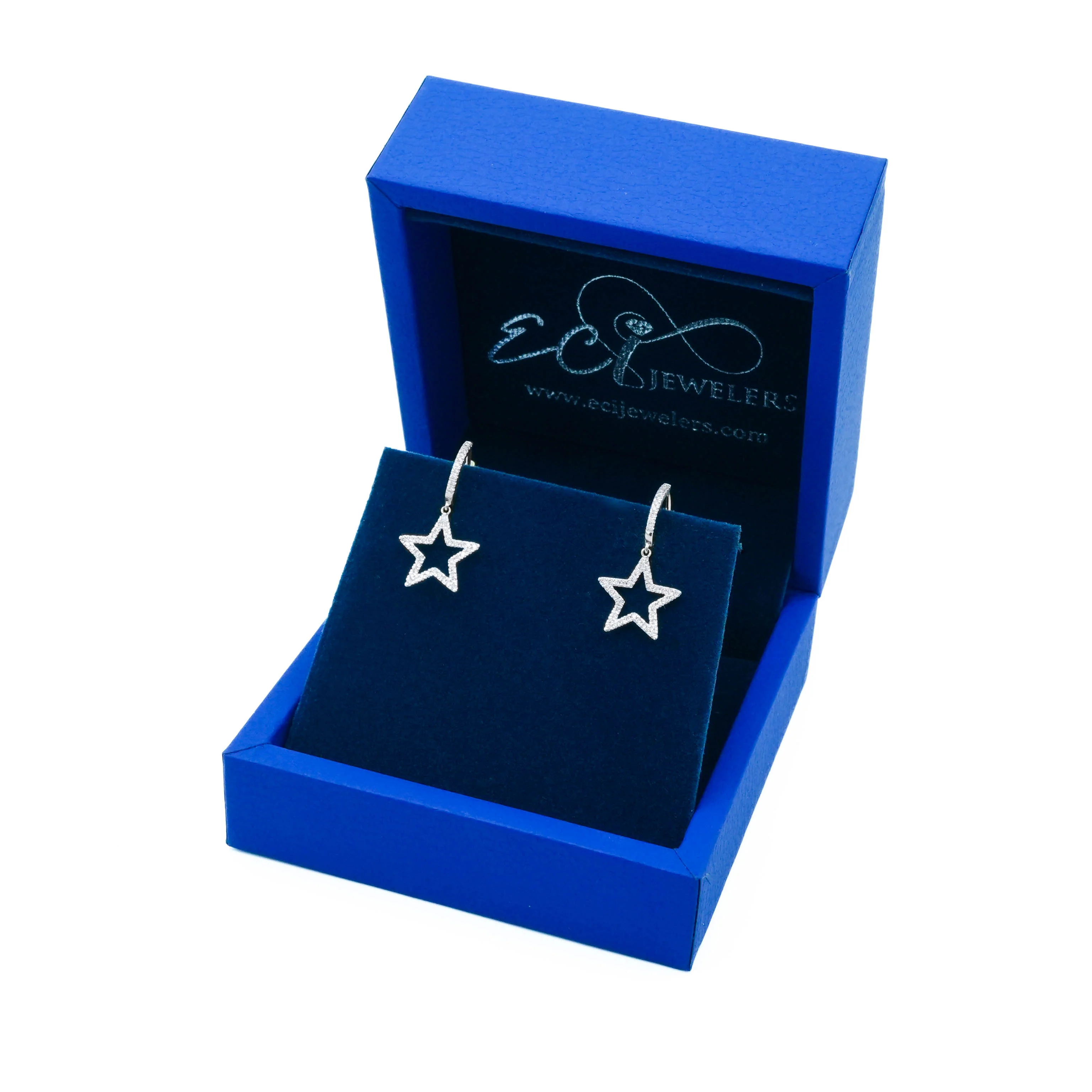 14K Gold Diamond Star Earrings 0.40 CT - Image 7