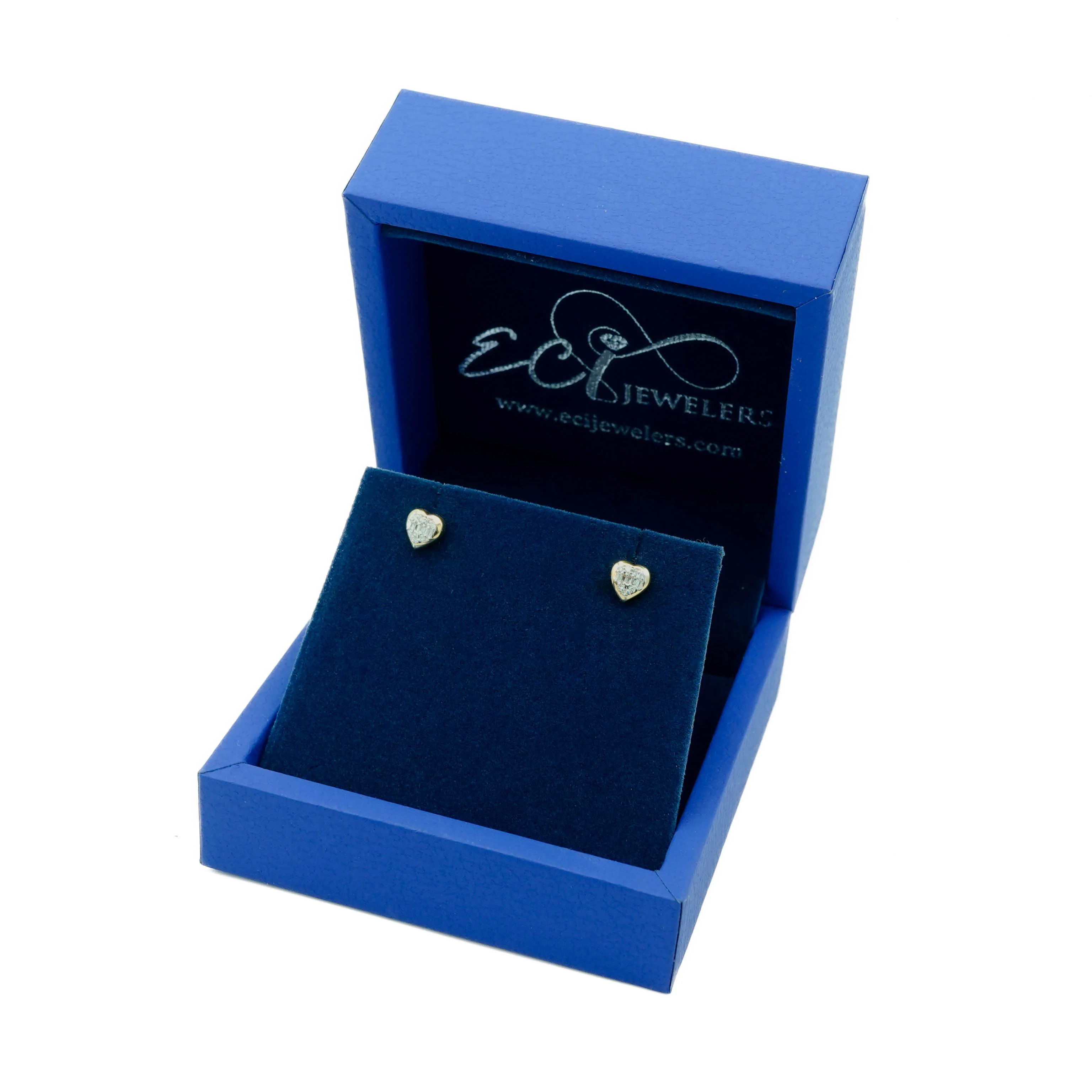 14K Gold Diamond Stud Earrings 0.13 CT - Image 2