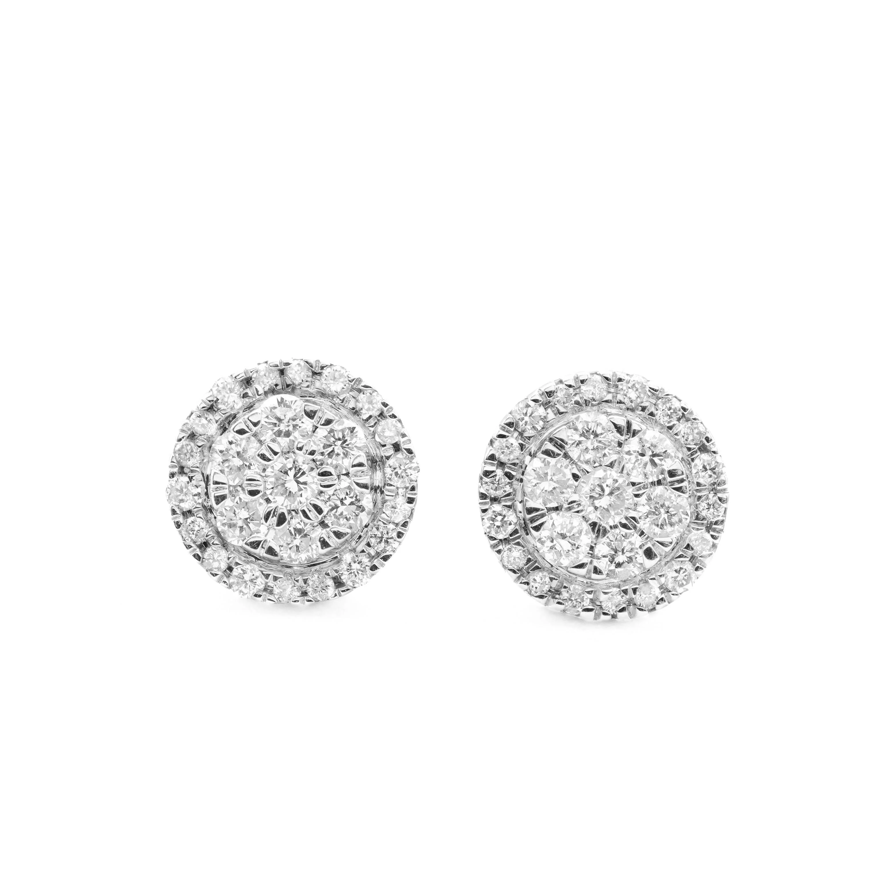 14K Gold Diamond Stud Earrings 0.75 CT - Image 5