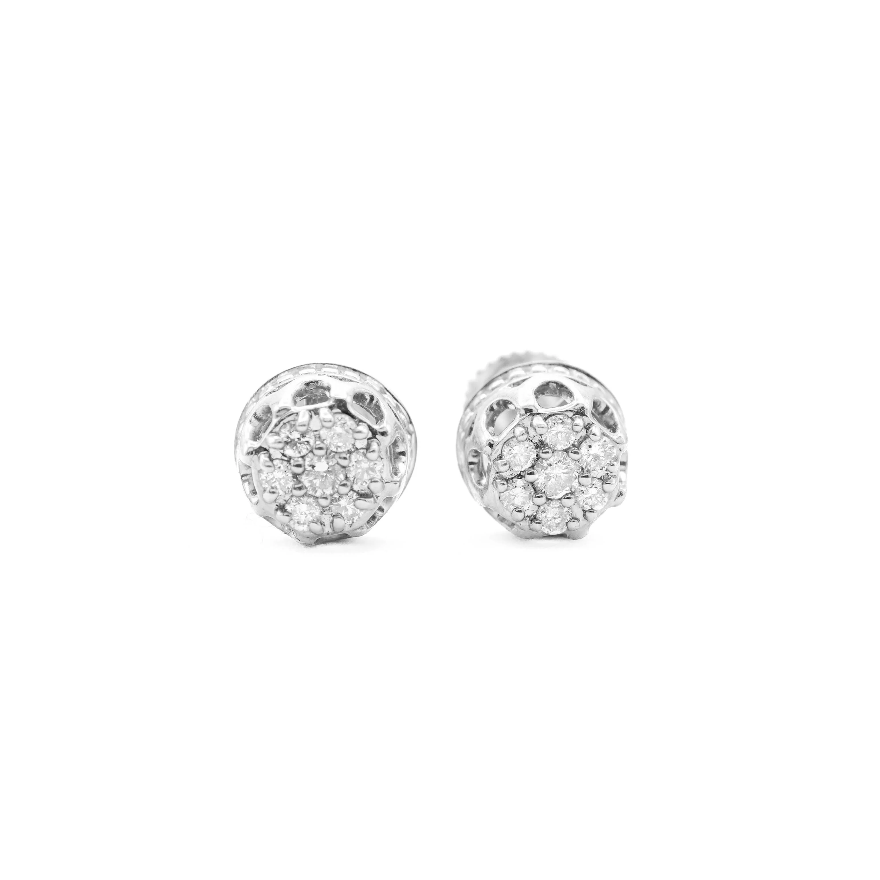 14K Gold Round Diamond Stud Earrings 0.25 CT - Image 6