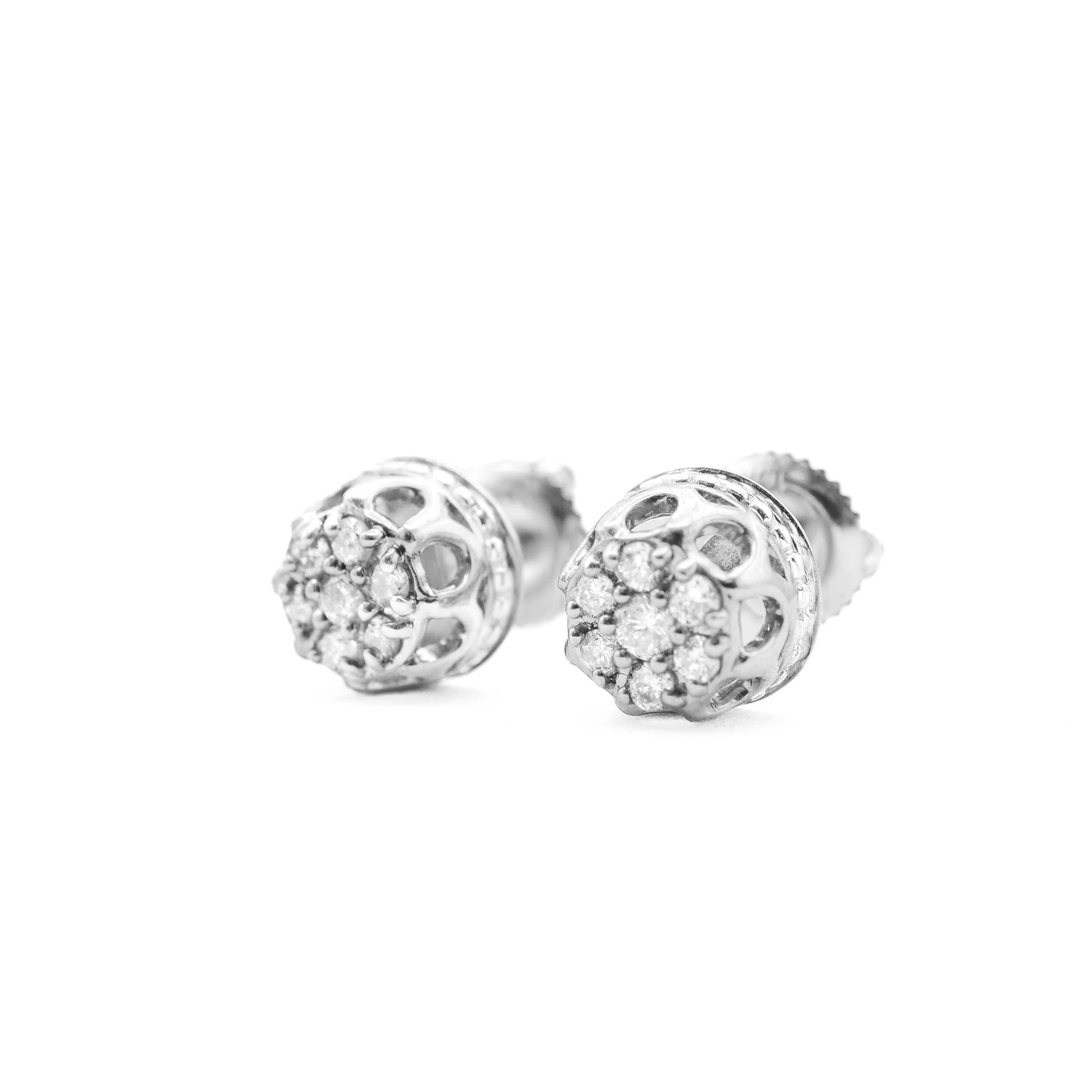 14K Gold Round Diamond Stud Earrings 0.25 CT - Image 8
