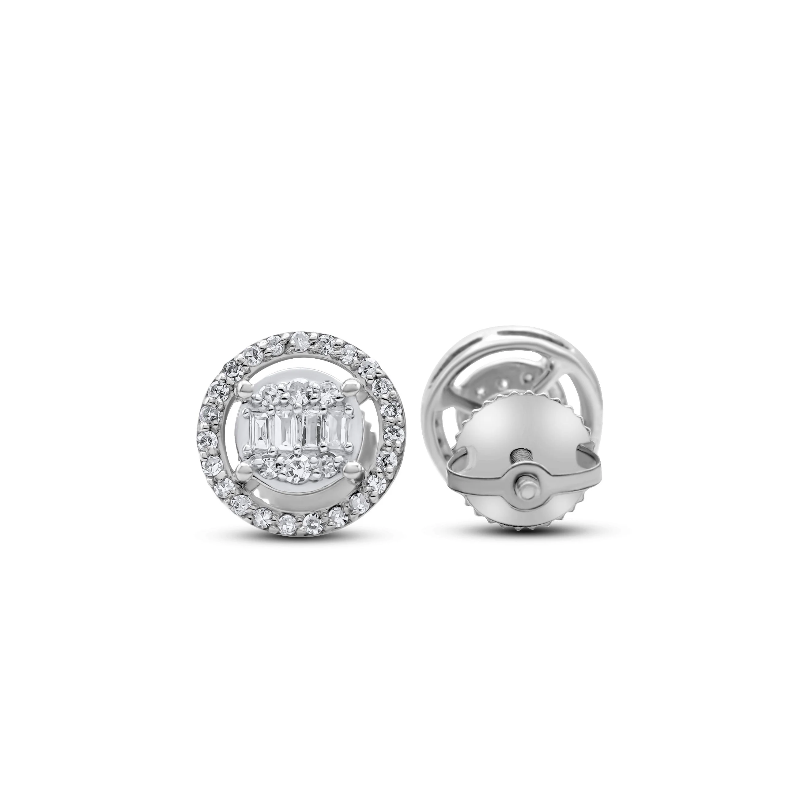 14K Gold Round Diamond Stud Earrings 0.25 ct - Image 10