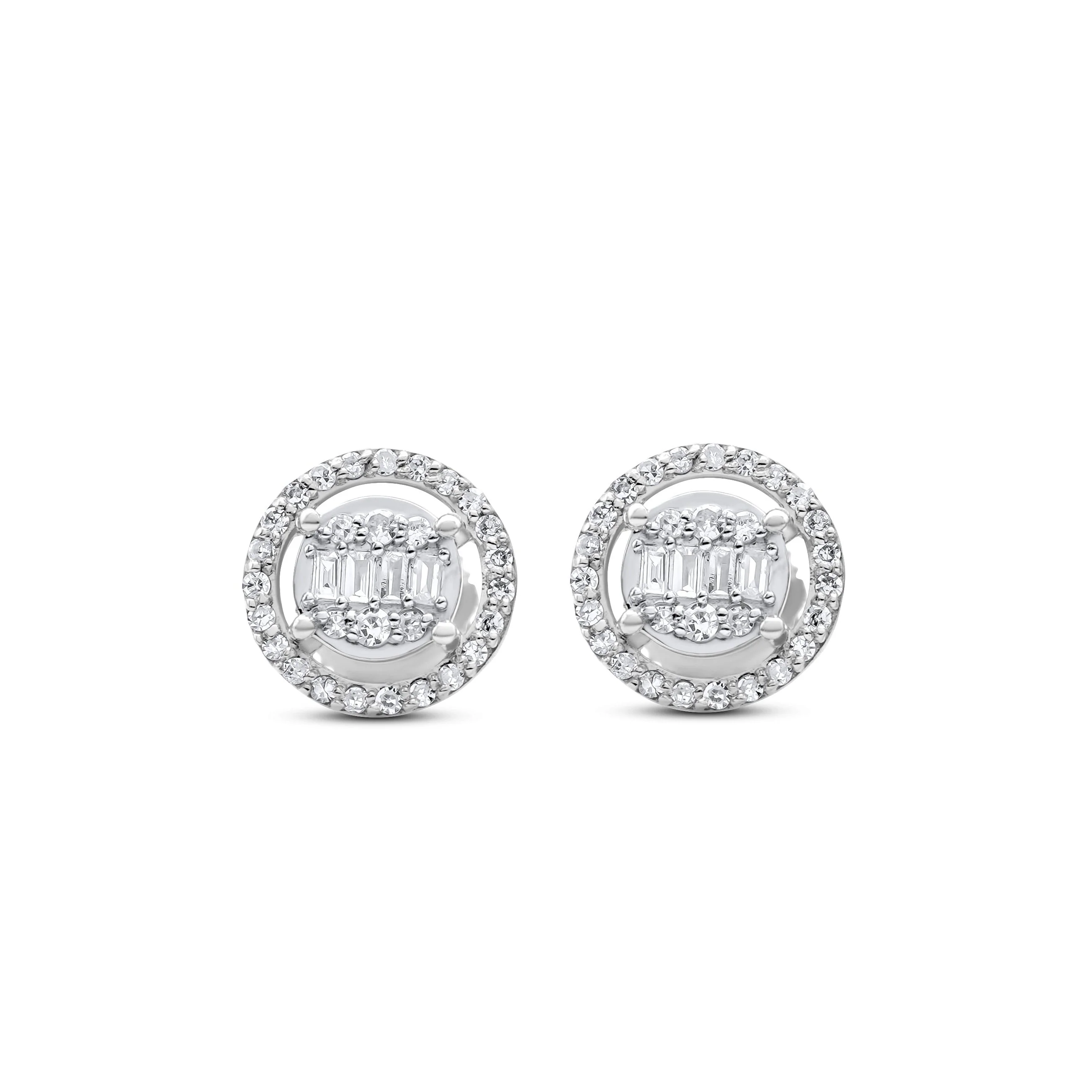 14K Gold Round Diamond Stud Earrings 0.25 ct - Image 8