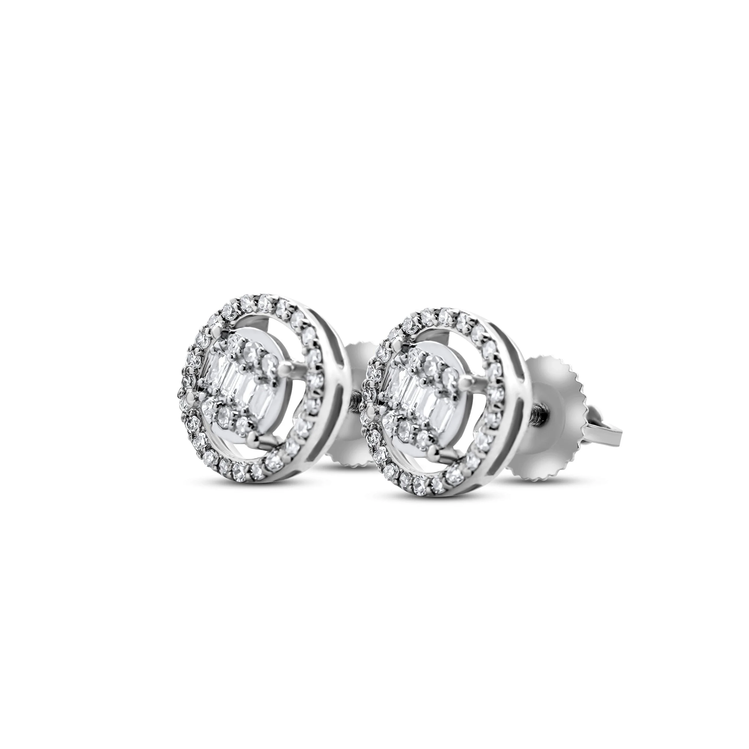 14K Gold Round Diamond Stud Earrings 0.25 ct - Image 9
